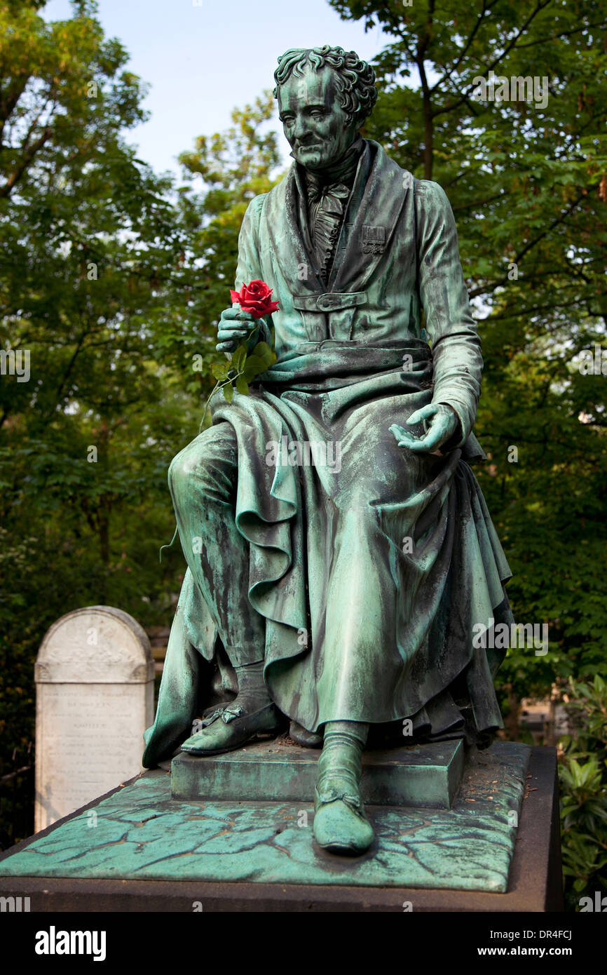 Vivant Denon, monument in the cemetery Pere Lachaise, Paris Stock Photo