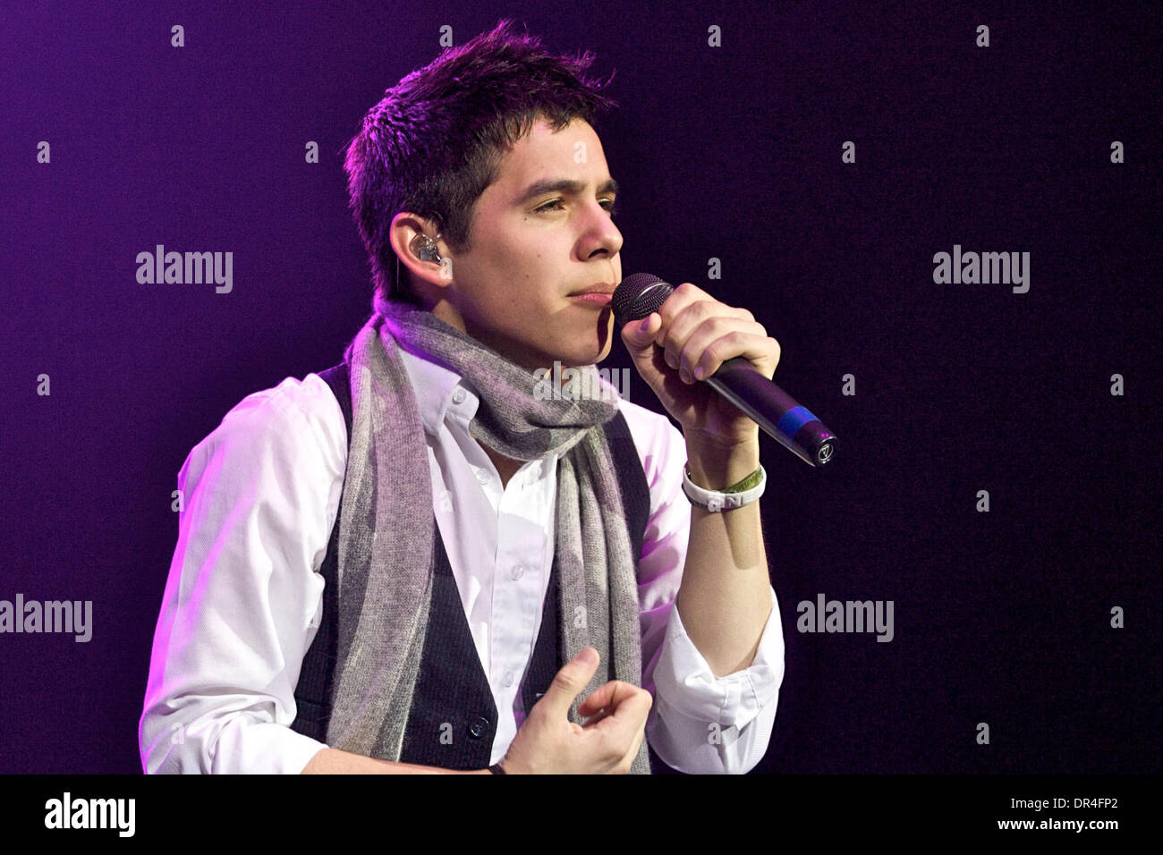 Dec 14, 2008 - Camden, New Jersey, USA - DAVID ARCHULETA performs in front of a sold out crowd at the Susquehanna Bank Center in Camden. (Credit Image: © Chaz Niell/Southcreek EMI/ZUMA Press) Stock Photo