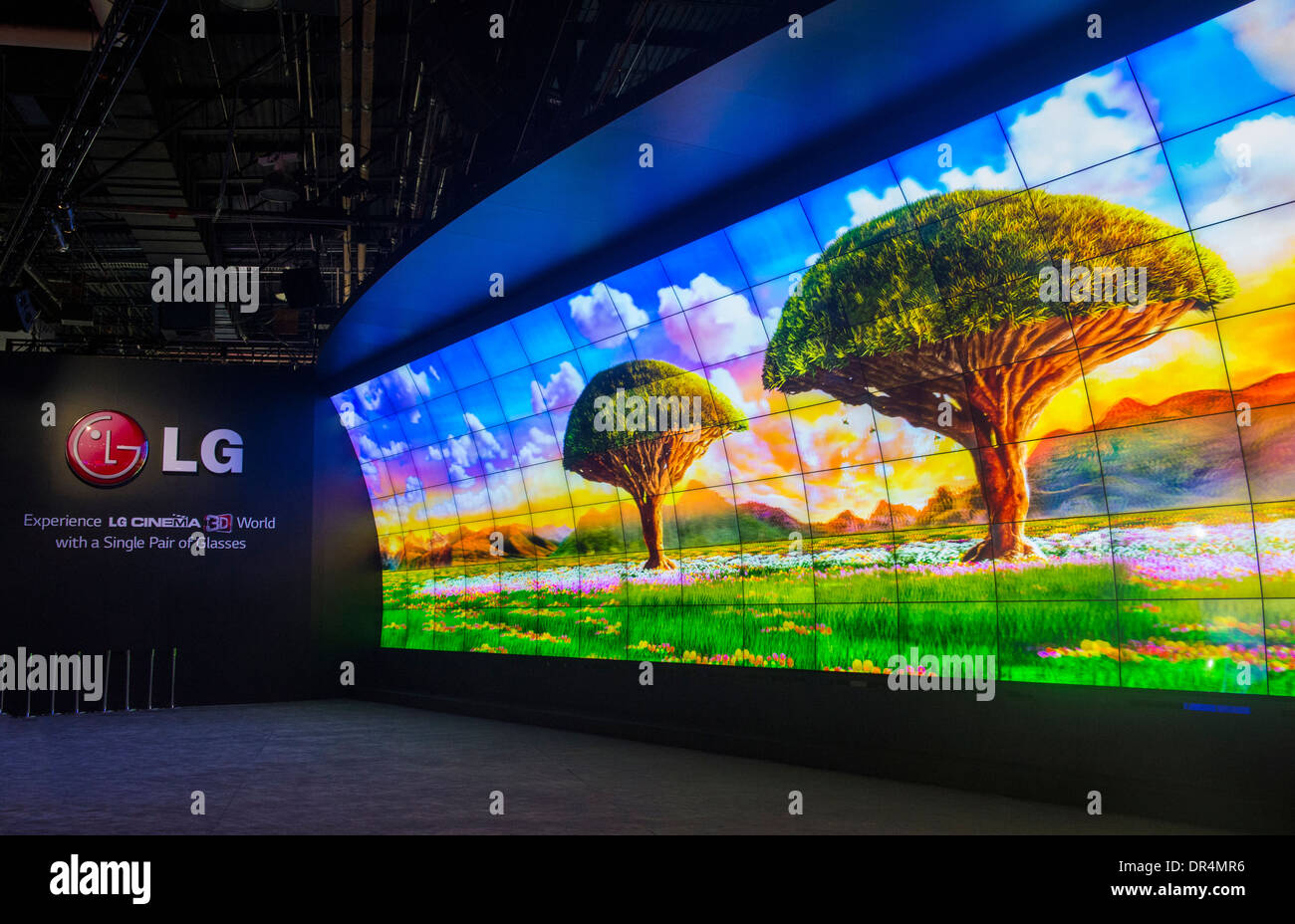 3D video wall at the LG booth at the CES show held in Las Vegas Stock Photo  - Alamy