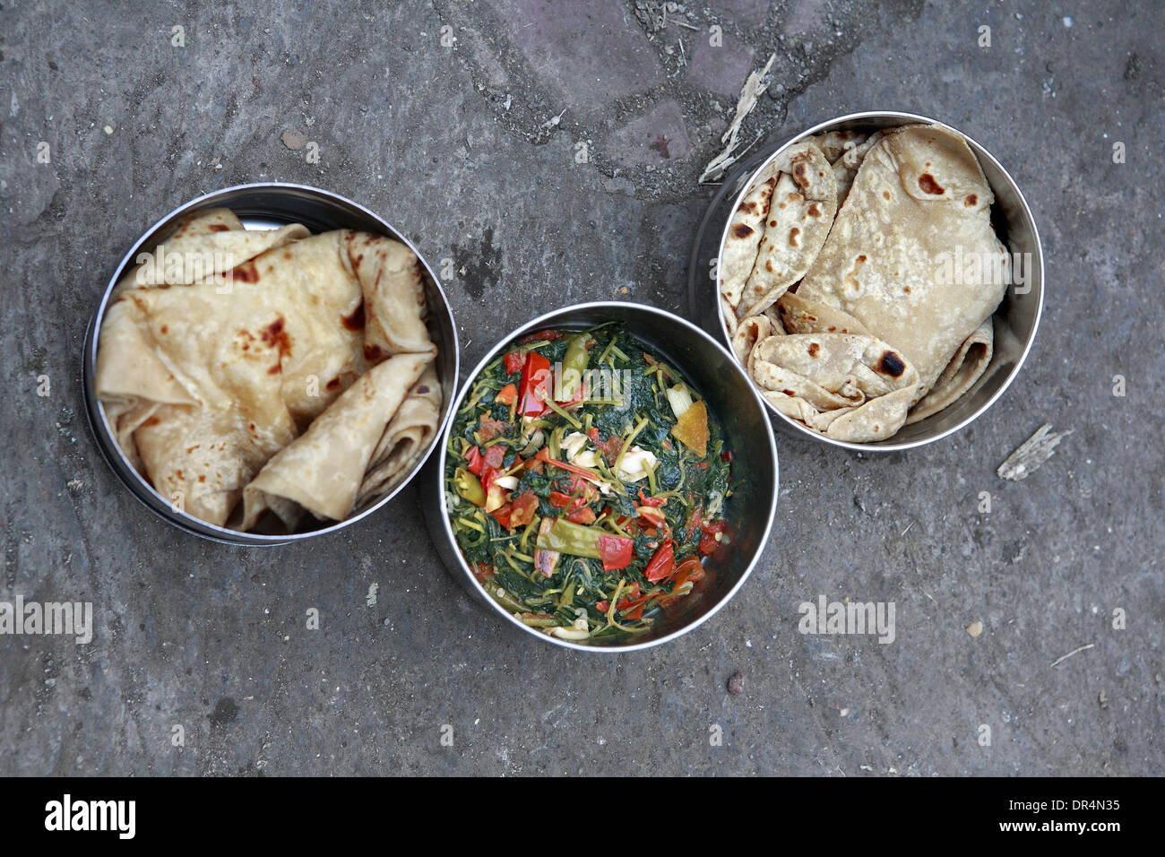 Mar 03, 2009 - Mumbai, Maharashtra, India - Contents of the lunch box