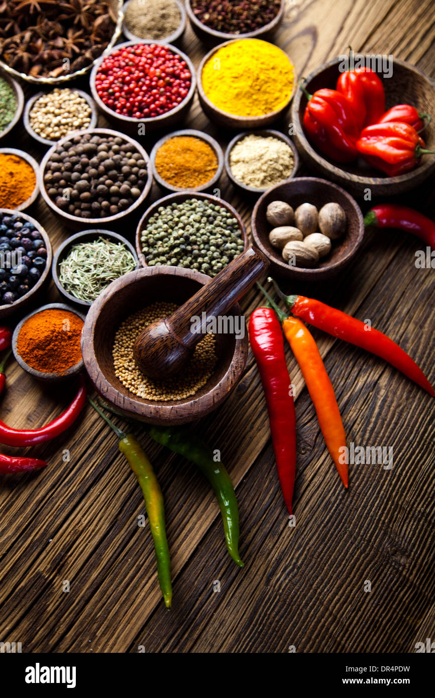 Spices and herbs Stock Photo Alamy