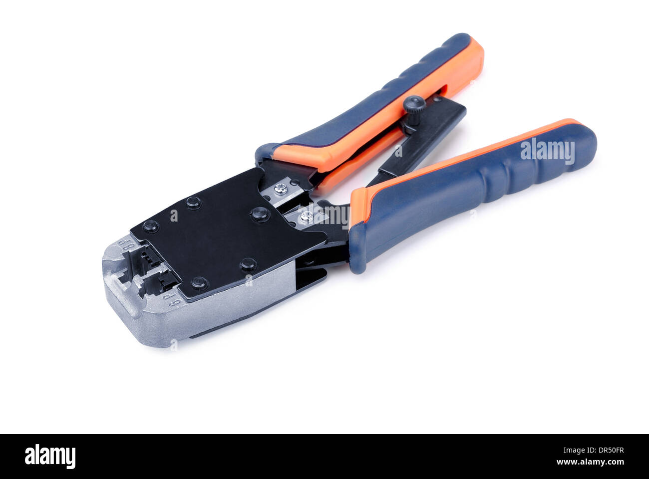 Crimp tool on a white background Stock Photo