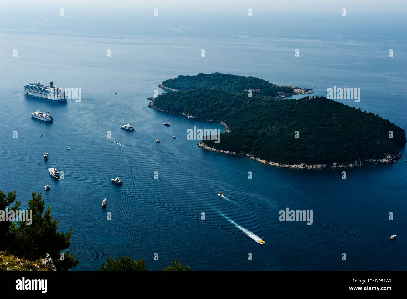 Island in Adriatic Sea Stock Photo