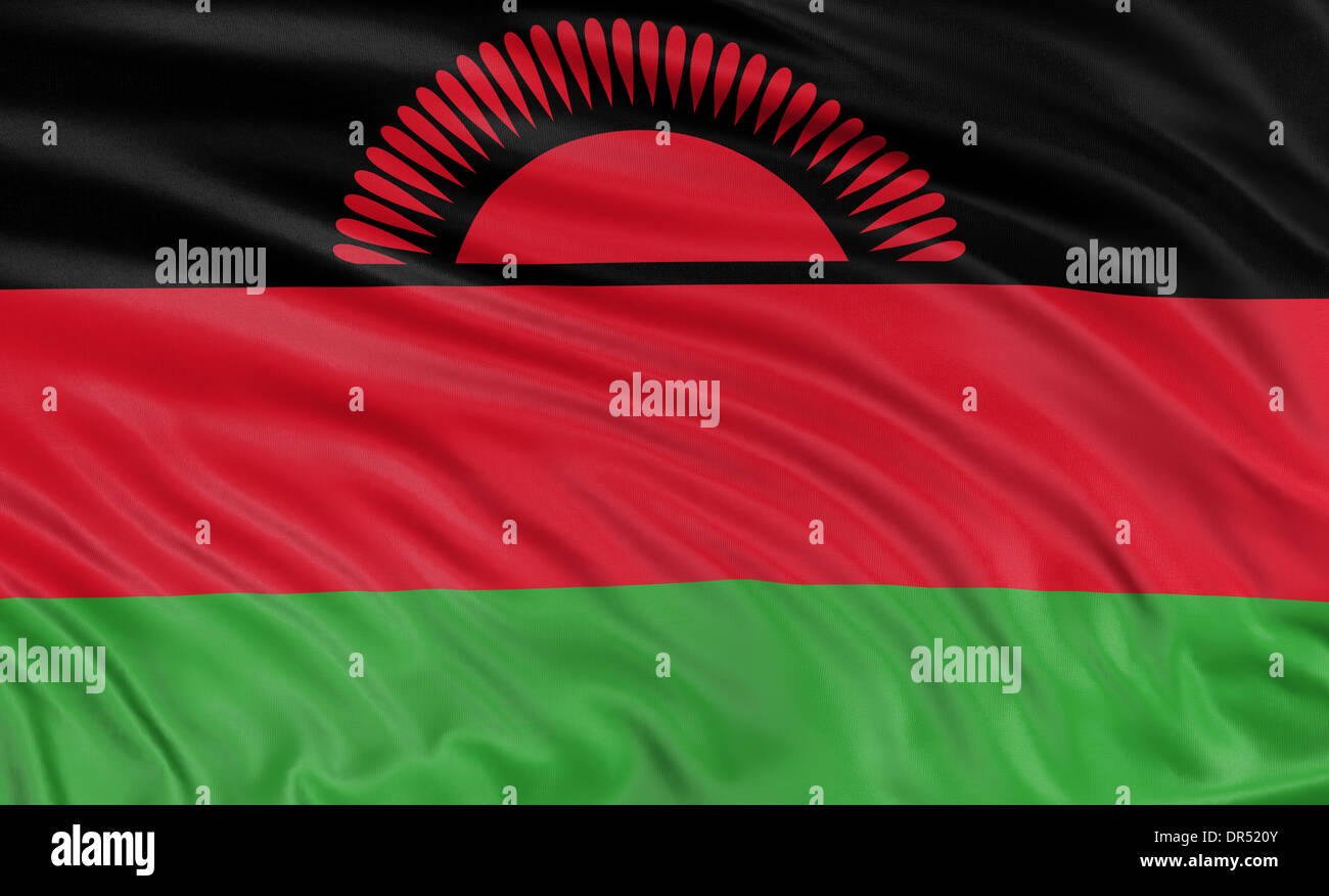 3D flag of Malawi Stock Photo - Alamy