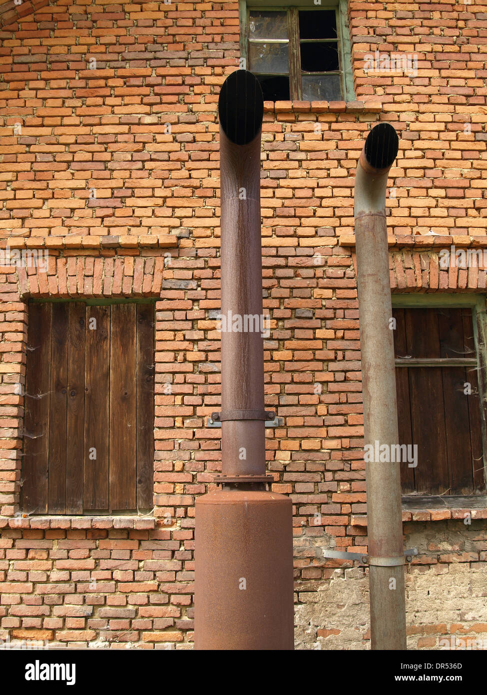 exhaust pipe of an old generator Stock Photo Alamy