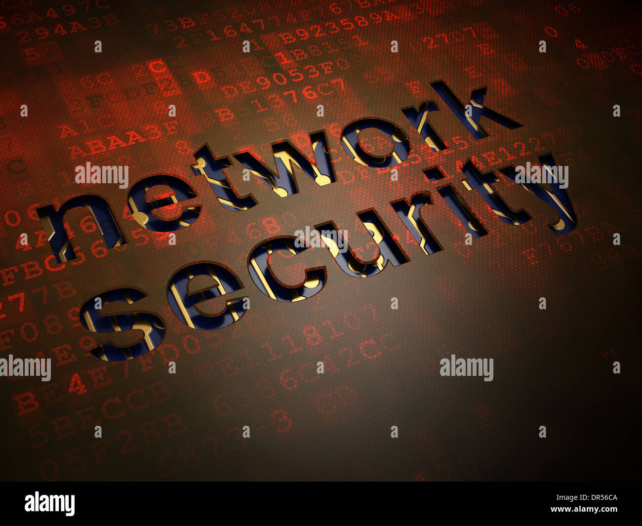Security concept: Network Security on digital screen background Stock ...