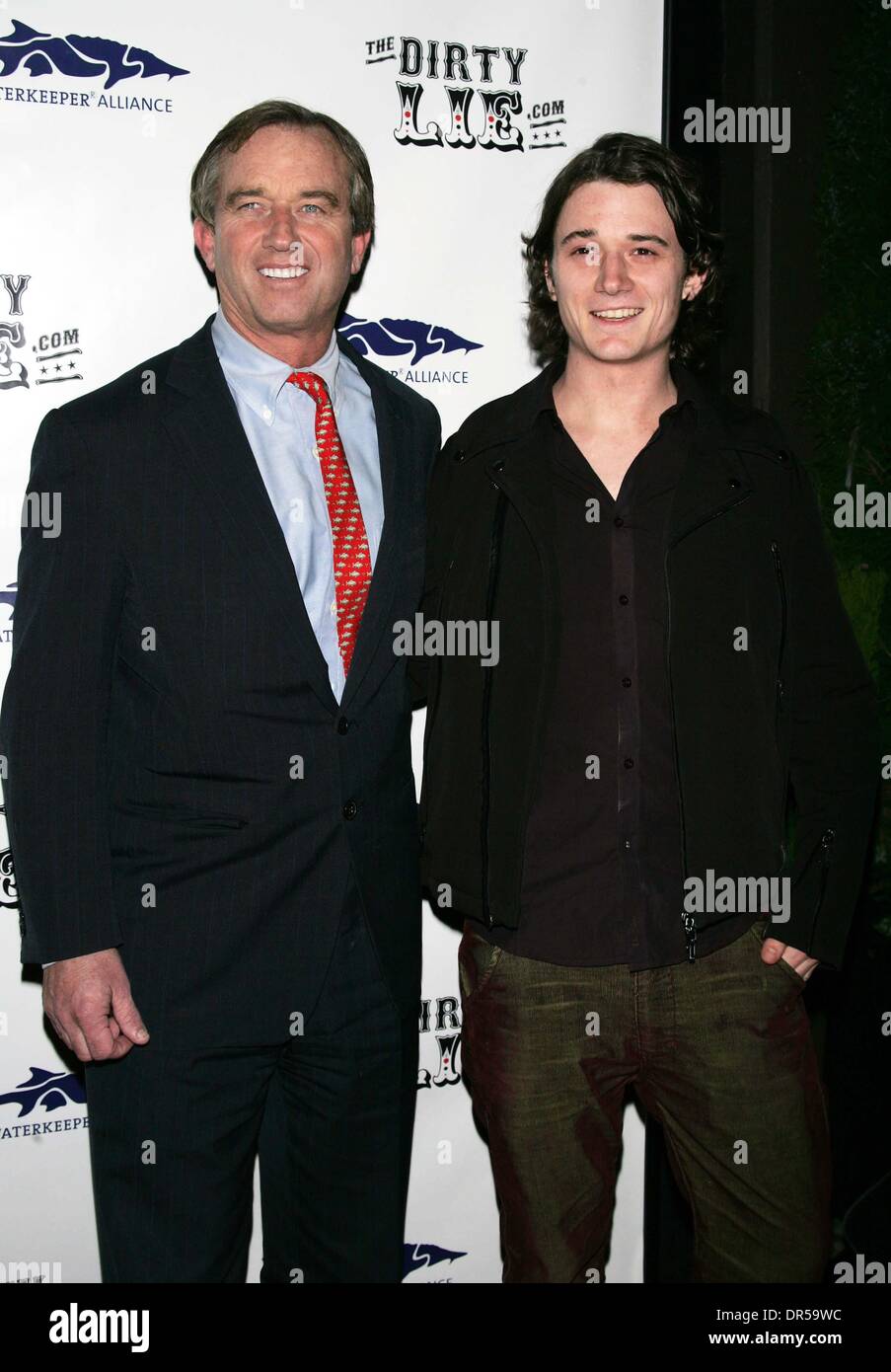 BOBBY KENNEDY JR. AND AND SON BOBBY ARRIVE FOR THE LAUNCH PARTY FOR THE