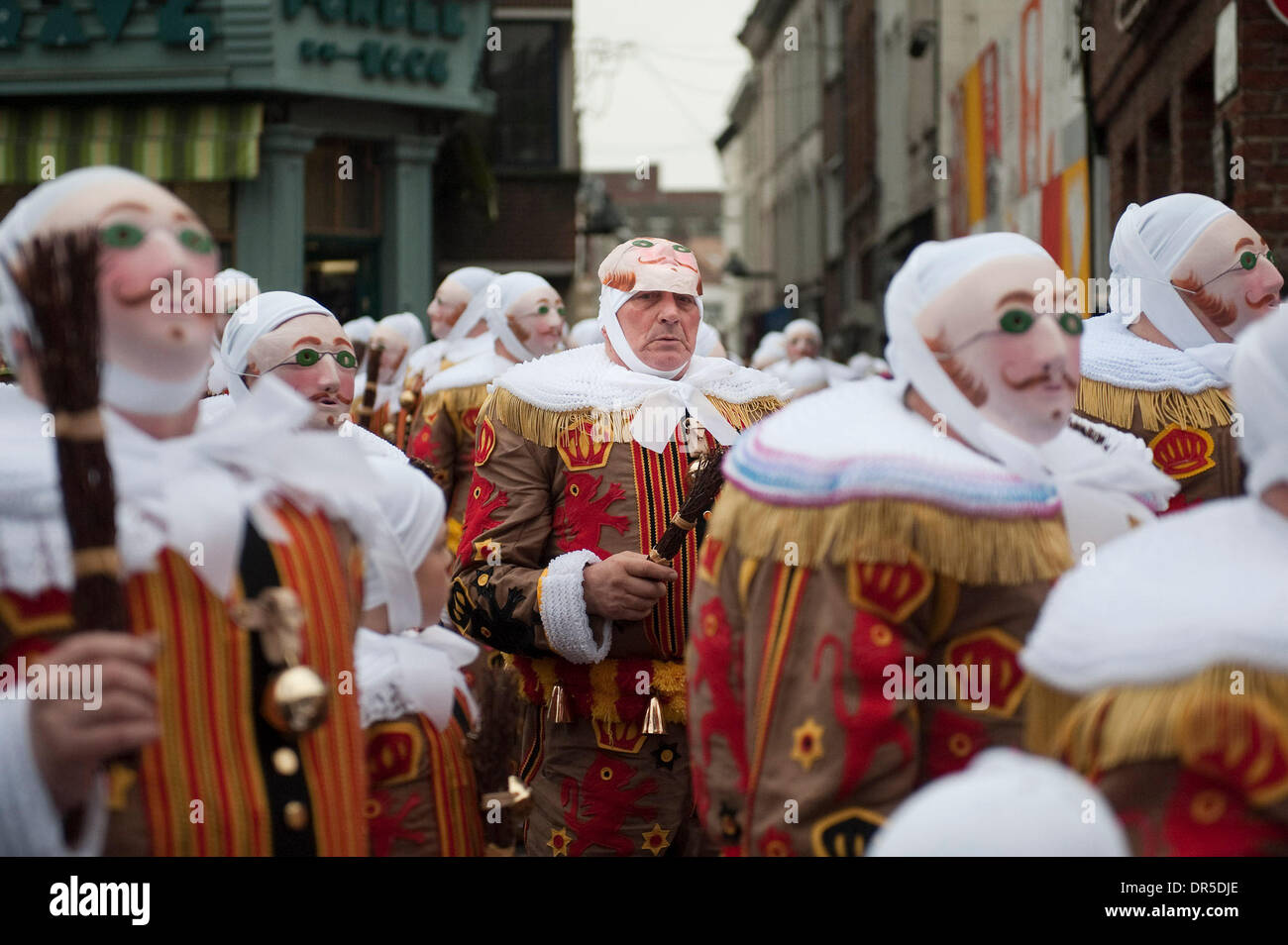 Feb 24, 2009 - Binche, Hainaut, Belgium - Gilles de Binche wear their ...