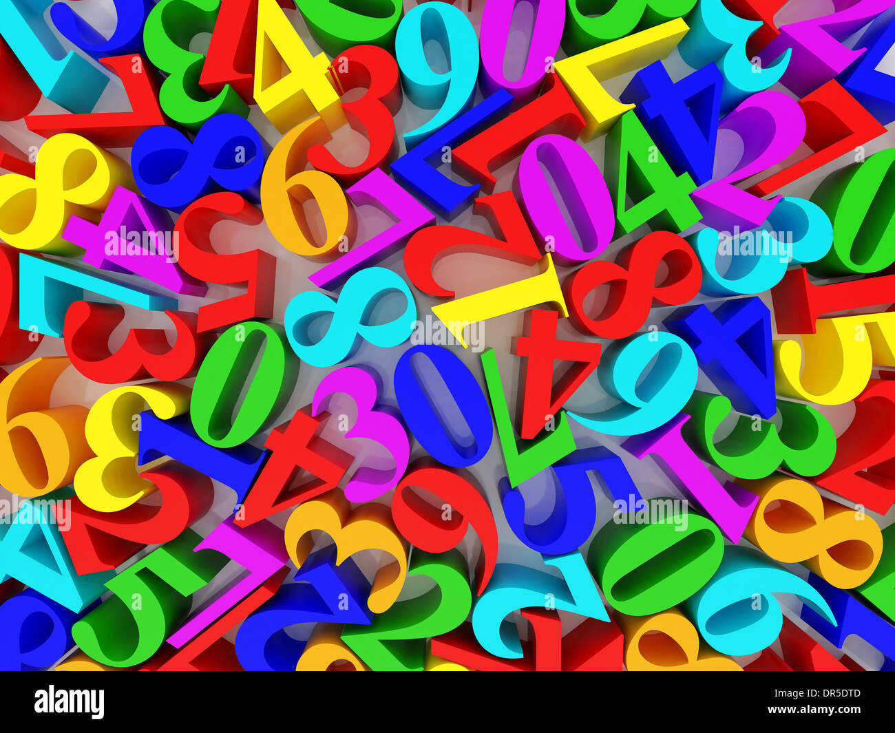 High resolution image. 3d rendered illustration. Multicolored digital ...