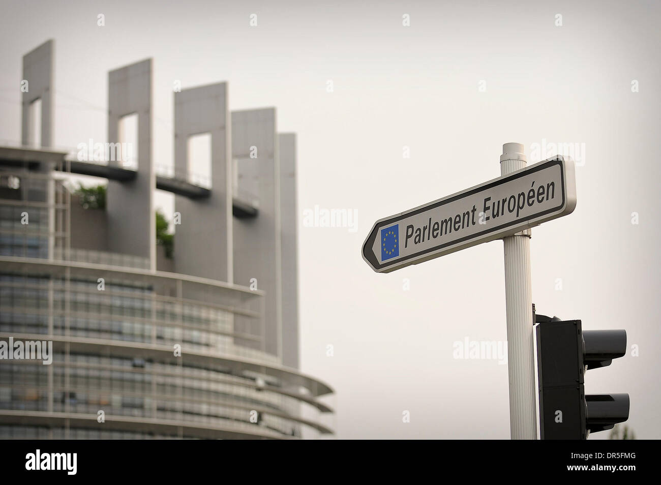 European Parliament headquarters building in Strasbourg, France on 2009 ...