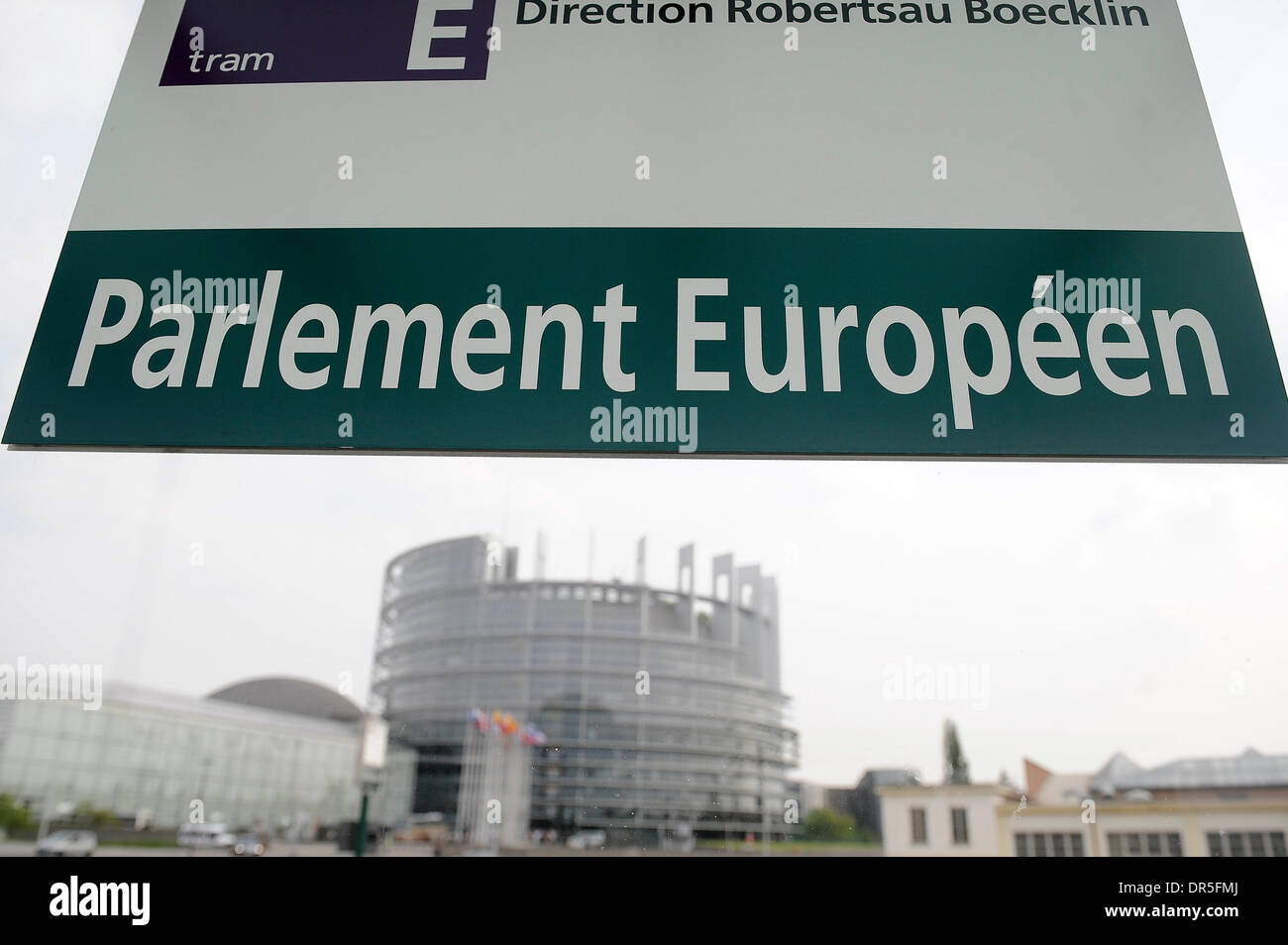 European Parliament headquarters building in Strasbourg, France on 2009 ...