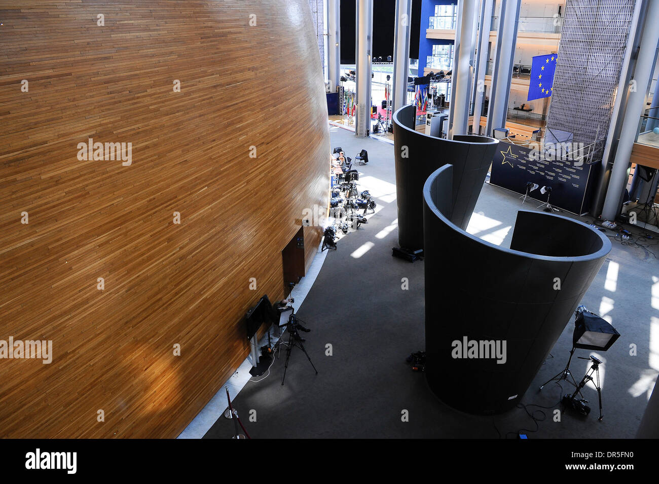 Interior of European Parliament headquarters building in Strasbourg ...