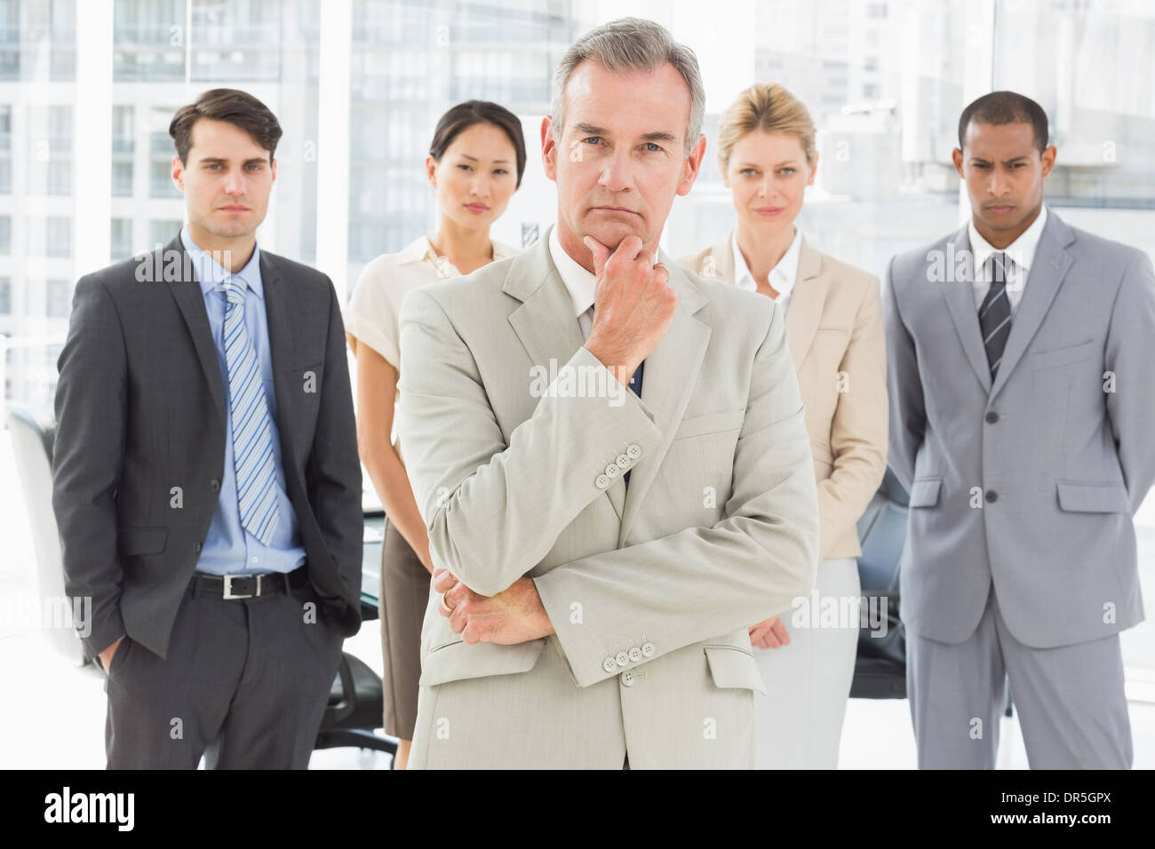 Business team looking at camera office hi-res stock photography and ...