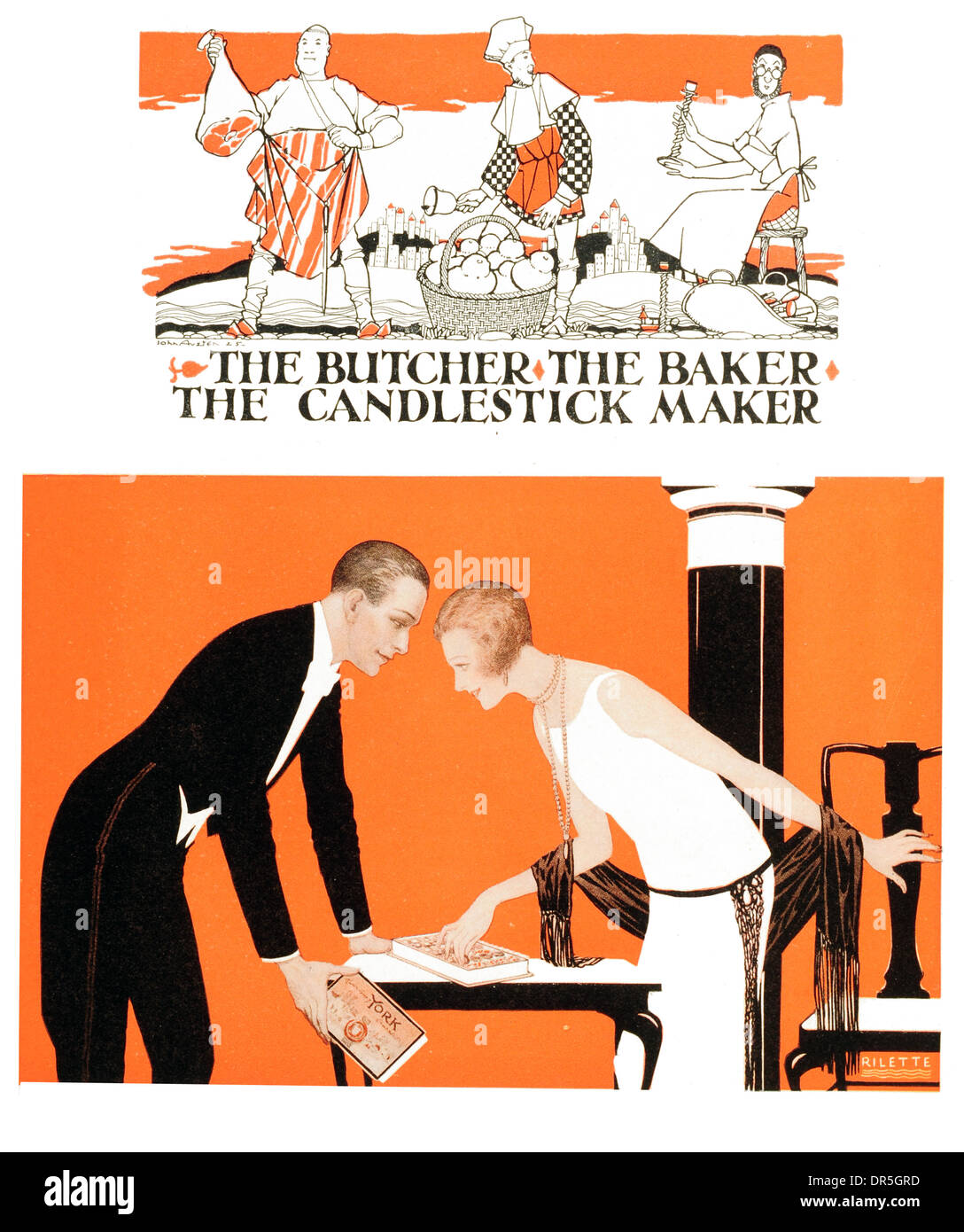 British Press Advertisment The Butcher Baker Candle stick maker ...