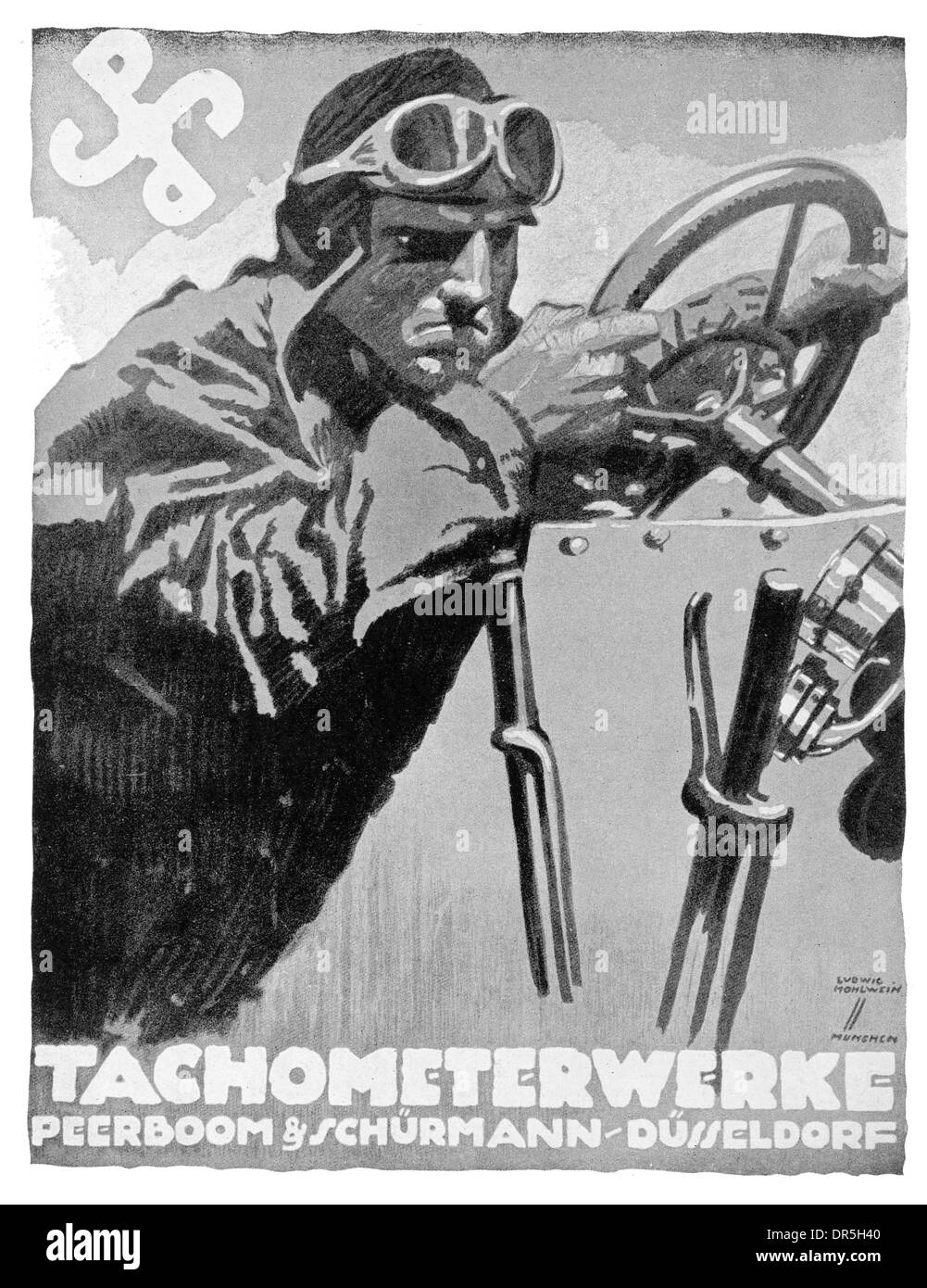 German Press Advertisment 1922 By Ludwig Hohlwein Stock Photo