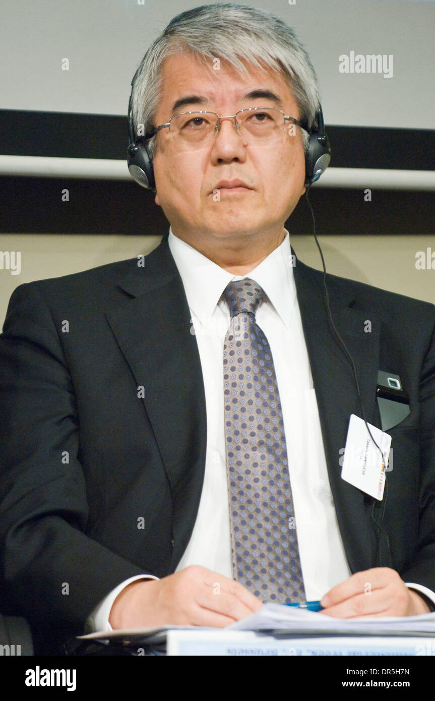 Dec 05, 2008 - Brussels, Belgium - Japa's Assistant Minister for Technical Affairs, Minister's Secretariat, Ministry of Health, Labour and Welfare  TAKASHI TANIGUCHI pictured during a press conference on 9th ministerial meeting of the Global Health Security Initiative (GHSI) at European Commission headquarters in Brussels. (Credit Image: © Wiktor Dabkowski/ZUMA Press) Stock Photo