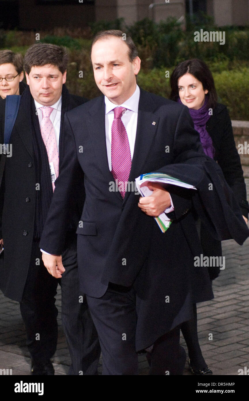 Dec 12, 2008 - Brussels, Belgium - Irish Foreign Minister MICHAEL MARTIN arrives for the second day of the European Summit in   Brussels, Belgium on 2008-12-12. The EU Summit is being billed as a credibility test for Europe on its willingness to tackle climate change. (Credit Image: © Wiktor Dabkowski/ZUMA Press) Stock Photo