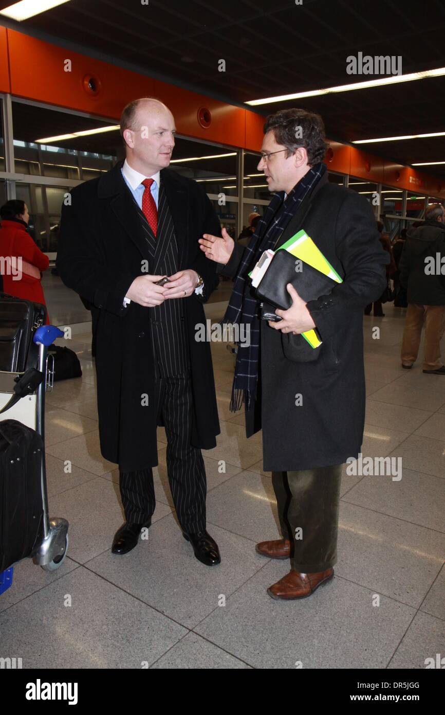 Jan 10, 2009 - Warsaw, Poland - Mr. DECLAN GANLEY of Libertas arriving at Warsaw airport on January 9, 2009. He wants to make a coalition of countries which are opposed to the Lisbon Treaty. (Credit Image: © Wiktor Dabkowski/ZUMA Press) Stock Photo