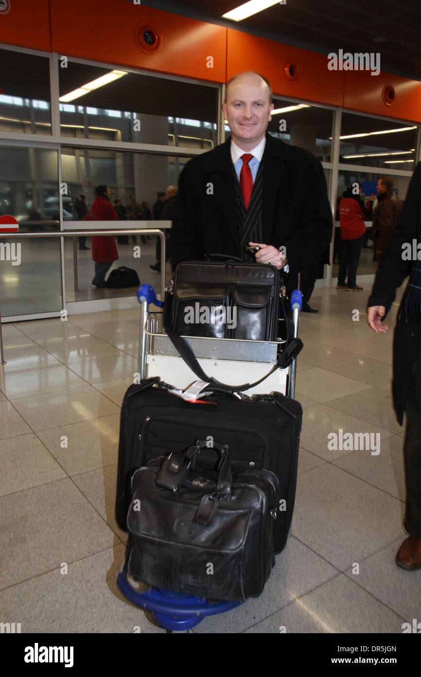 Jan 10, 2009 - Warsaw, Poland - Mr. DECLAN GANLEY of Libertas arriving at Warsaw airport on January 9, 2009. He wants to make a coalition of countries which are opposed to the Lisbon Treaty. (Credit Image: © Wiktor Dabkowski/ZUMA Press) Stock Photo