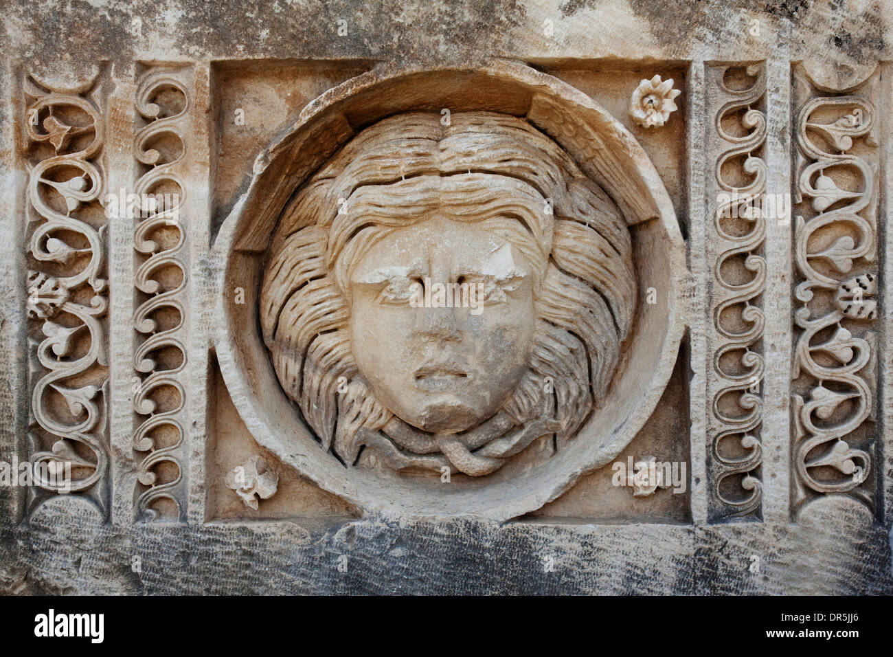 Reliefs in Myra ancient city Antalya Turkey Stock Photo