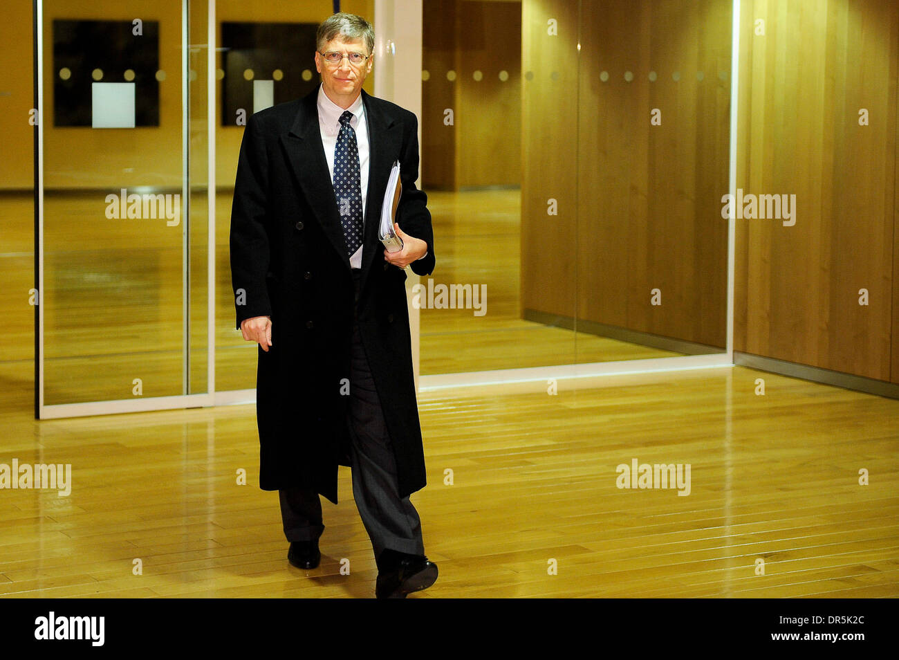 Jan 27, 2009 - Brussels, Belgium - The cofounder of Microsoft, President of the Bill and Melinda Gates foundation BILL GATES arrives for a bilateral meeting with European Commission President Jose Manuel Barroso at the European Commission headquarters  in Brussels, Belgium on 2009-01-27. (Credit Image: © Wiktor Dabkowski/ZUMA Press) Stock Photo