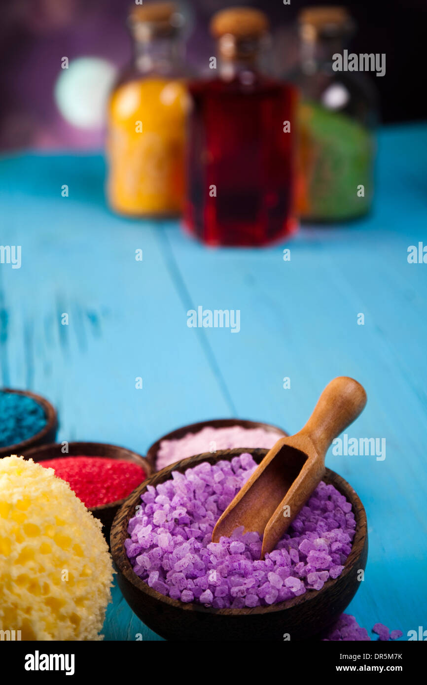 Herbal salt and spa Stock Photo - Alamy