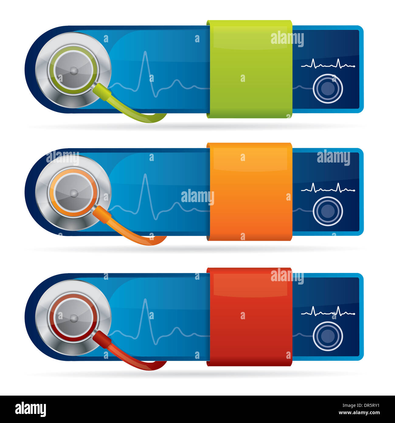 Medical banners with stethoscope Stock Photo Alamy