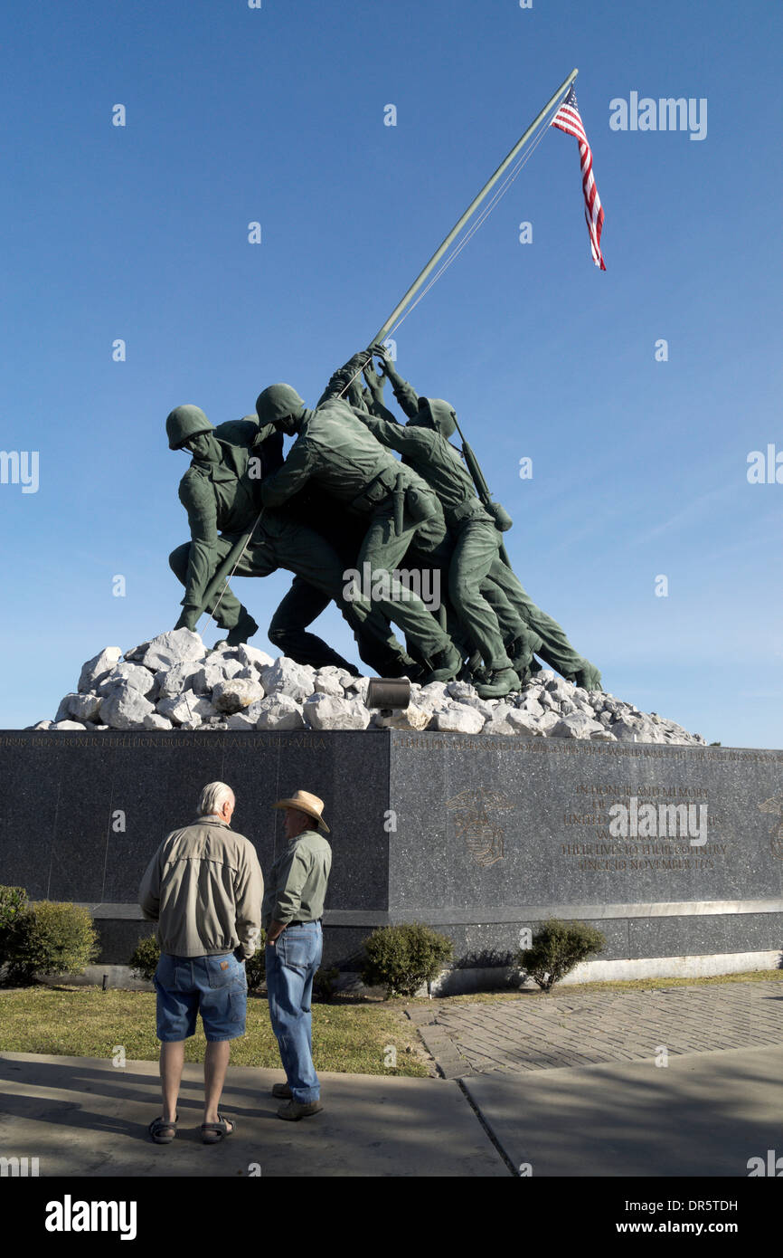 Iwo Jima Monument at Harlingen, Texas. This is the original from which the duplicate was cast and erected in Washington D.C. Stock Photo