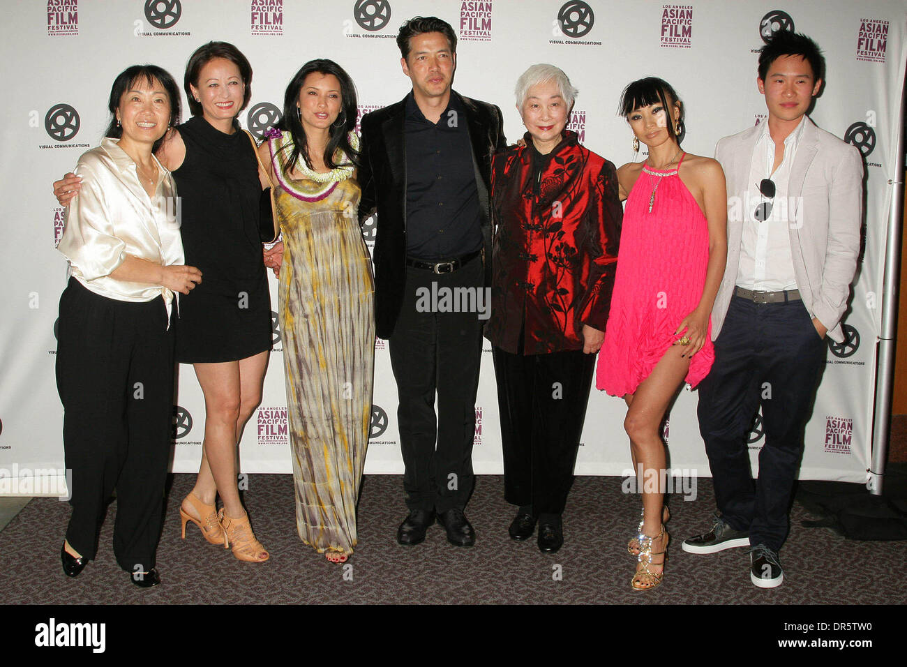 I14211CHW.Los Angeles Asian Pacific Film Festival Presents ''Dim Sum Funeral'' Special Screening .Directors Guild Of America, Los Angeles, California 05-02-2009.DIM SUM FUNERAL CAST-L-R-ANNA CHI-DIRECTOR, JULIA NICKSON,KELLY HU, RUSSELL WONG ,LISA LU, BAI LING AND  CURTIS LUM.Photo: Clinton H. Wallace-Photomundo-Globe Photos Inc Â©2009 (Credit Image: © Clinton Wallace/Globe Photos/ Stock Photo