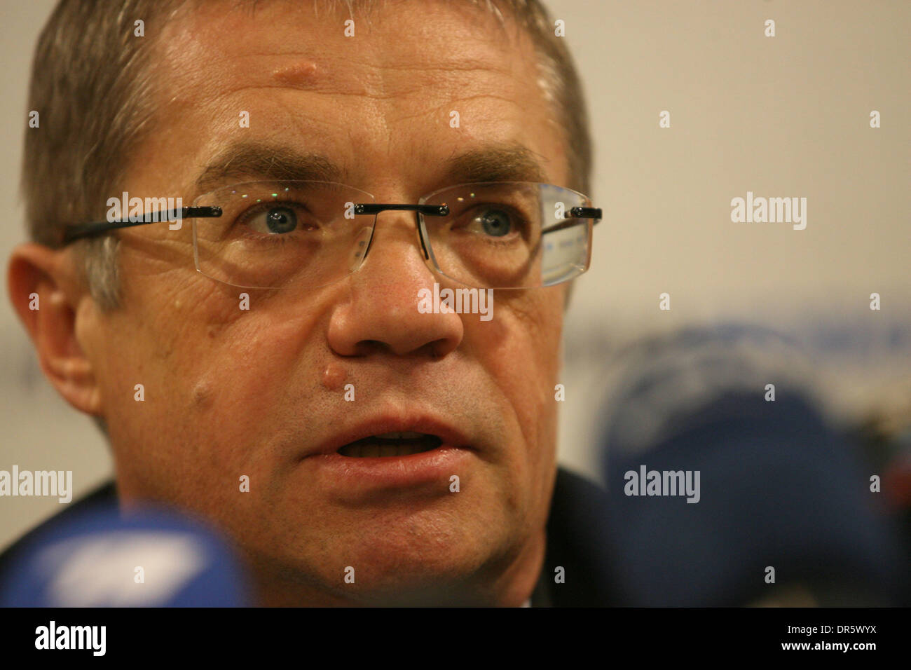 Dec 18, 2008 - Moscow, Russia - Official representative of Russian gas company Gazprom Sergei Kupryanov (not pictured) says at the press conference in Moscow that  Russia may cut gas supplies to Ukraine January 1, 2009 if a continuing dispute over pricing has not been resolved. Gazprom Deputy CEO ALEXANDER MEDVEDEV also warns Ukraine at the same press conference in Moscow (Credit I Stock Photo