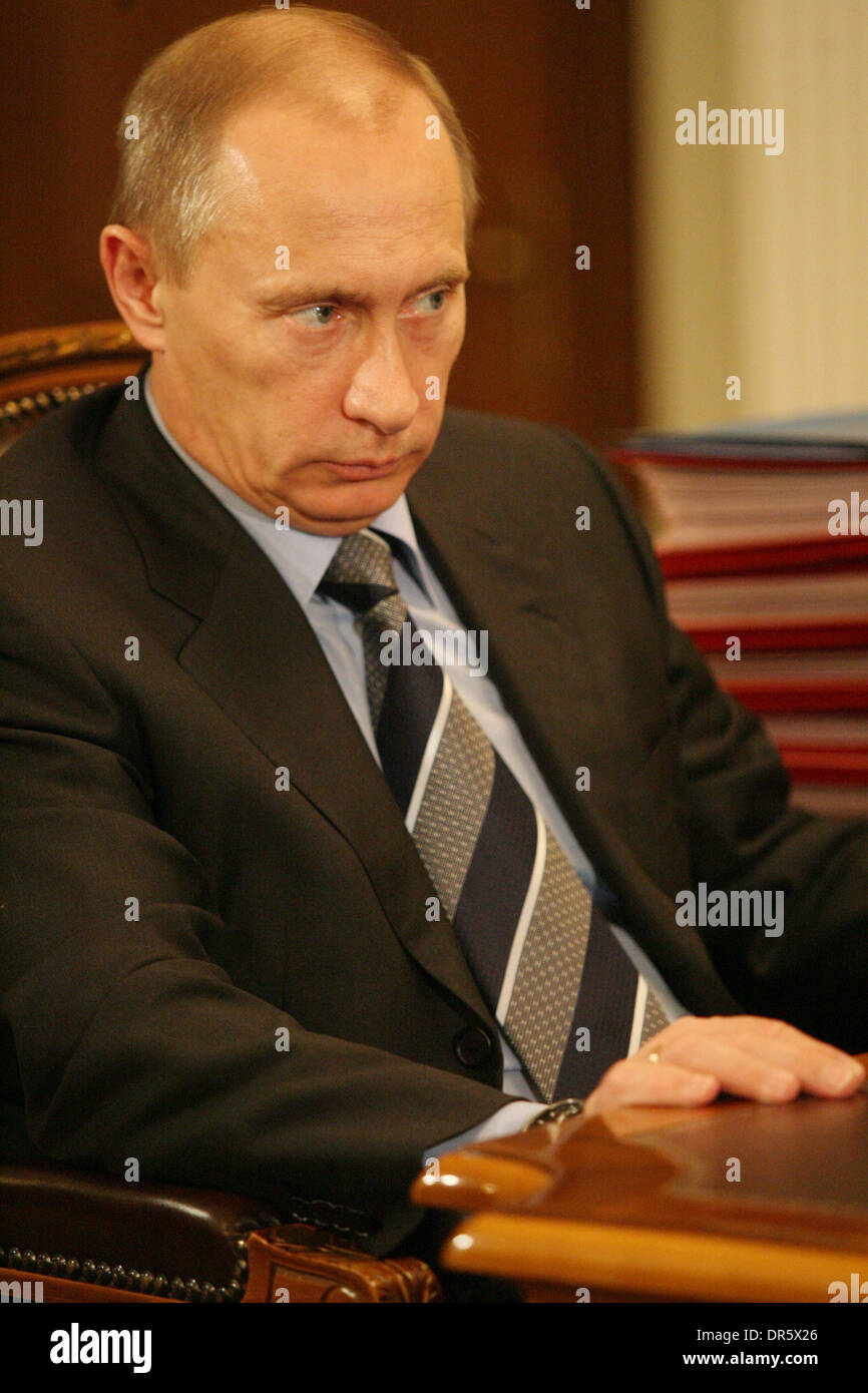 Dec 23, 2008 - Moscow, Russia - Prime-minister of Russia VLADIMIR PUTIN at the meeting with his deputy Dmitry Kozak. (Credit Image: © PhotoXpress/ZUMA Press) RESTRICTIONS: * North and South America Rights Only * Stock Photo