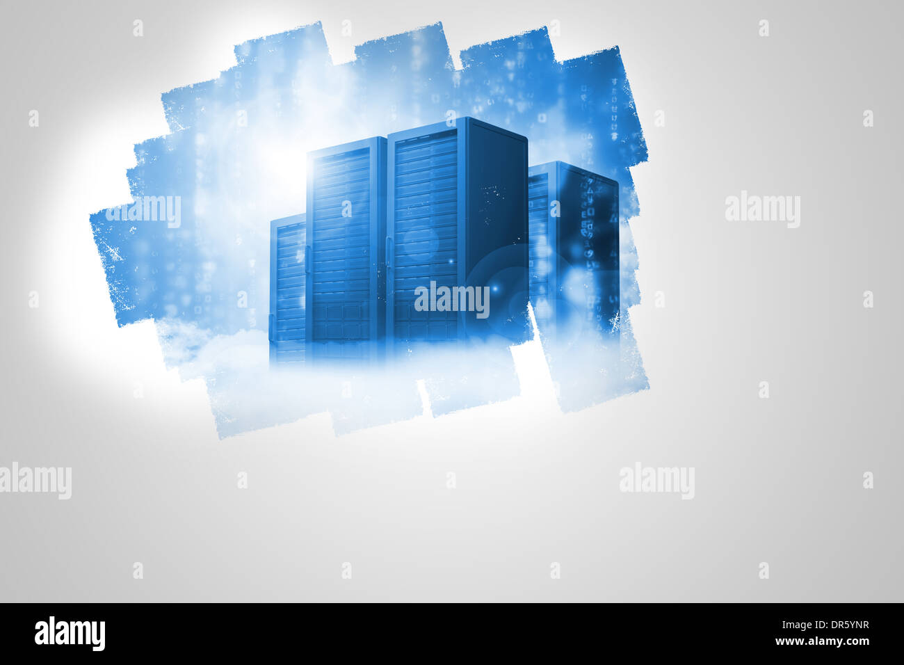 Display on wall showing server tower Stock Photo - Alamy