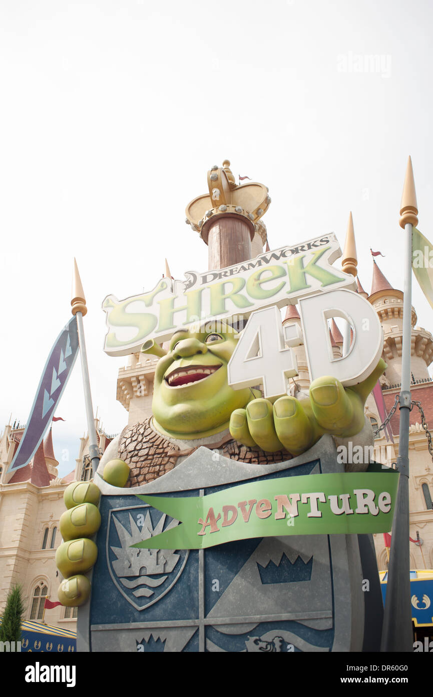 Shrek 4D Adventure. Universal Studios. Stock Photo