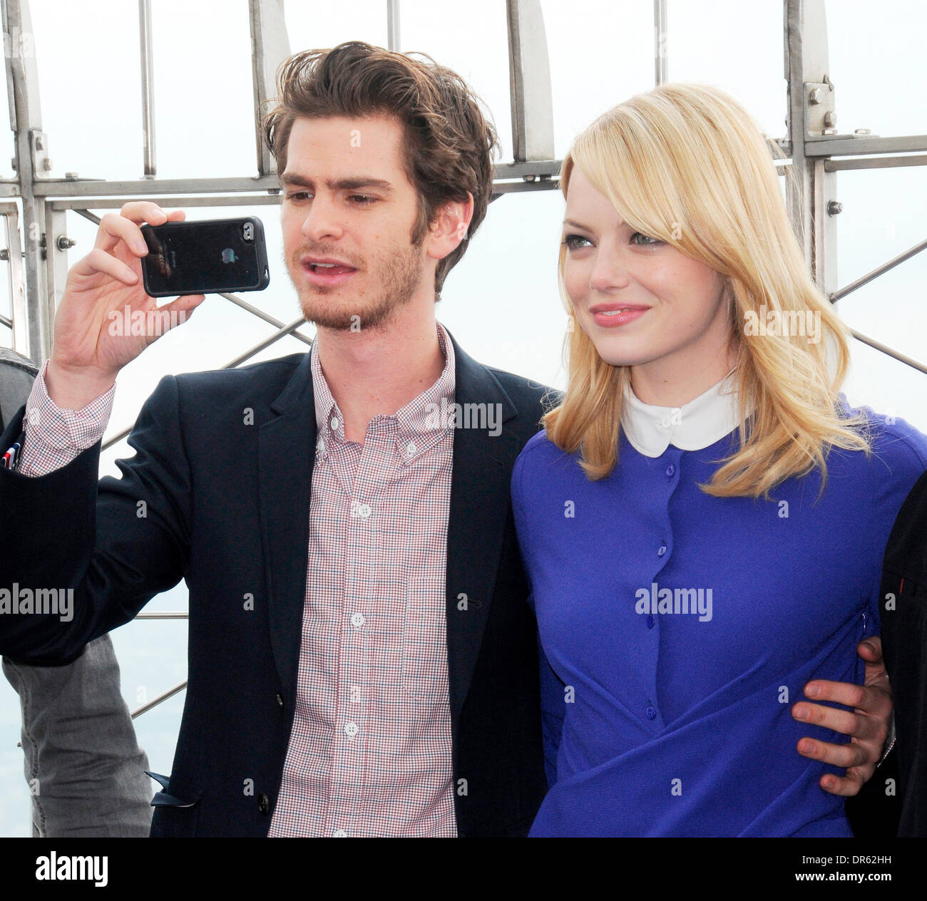 Andrew Garfield, Emma Stone The cast of 'The Amazing Spider-Man' at the 'Be  Amazing' Stand