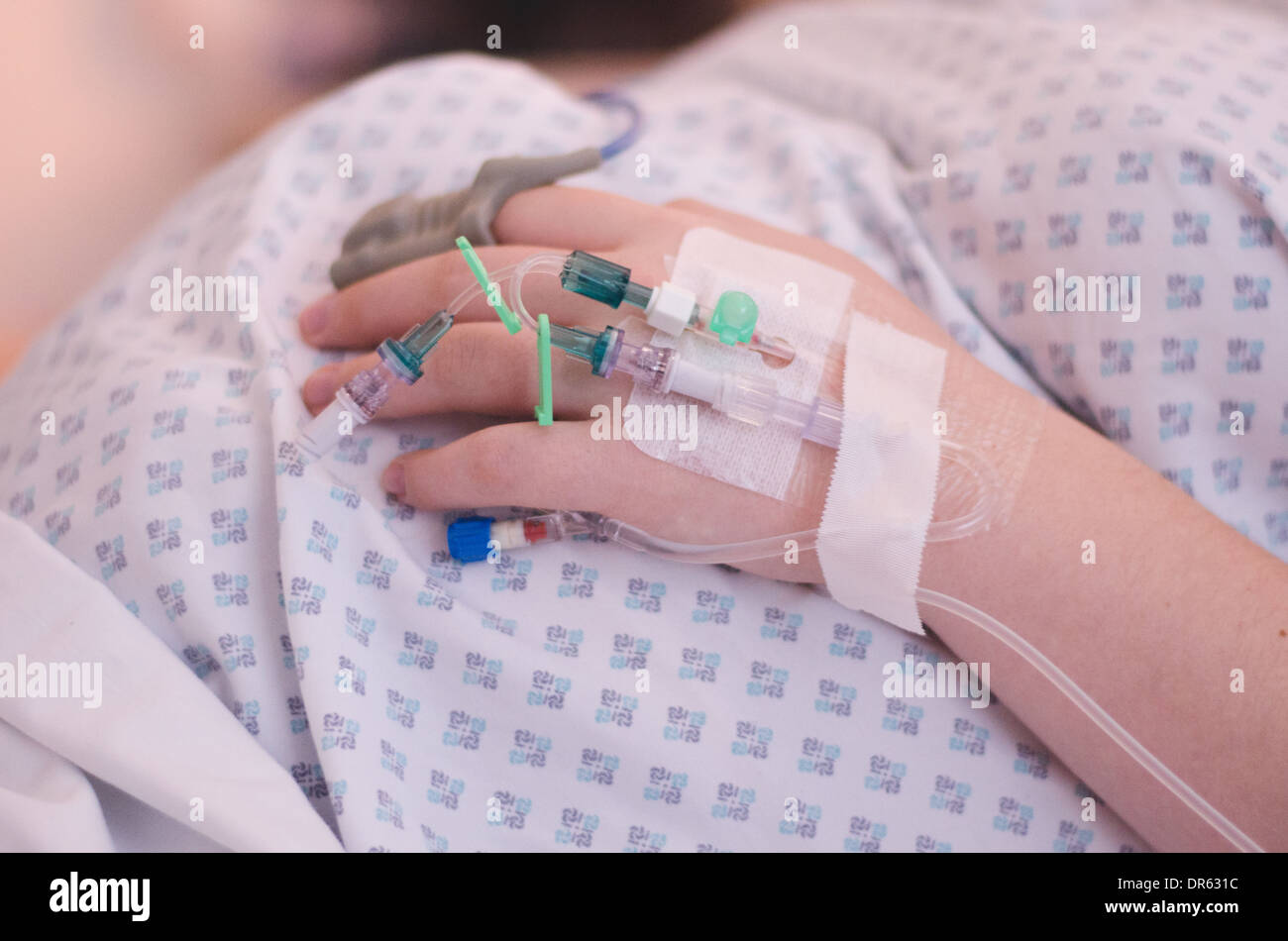 Hospital Equipment in use during birth Stock Photo - Alamy