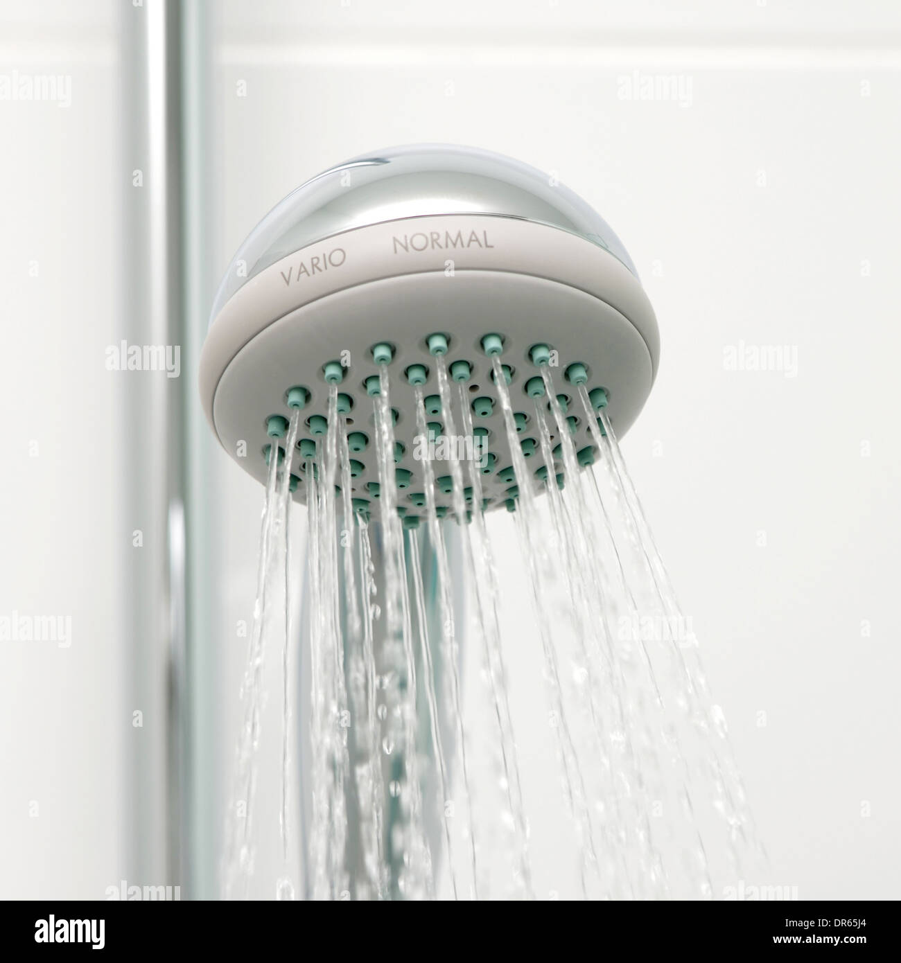 Shower with running water Stock Photo Alamy