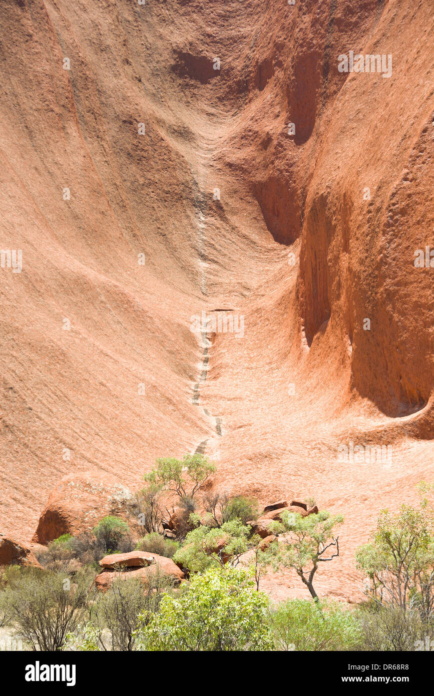 ayers Rock Northern Territory Australia Uluru rock formation and close ups Stock Photo