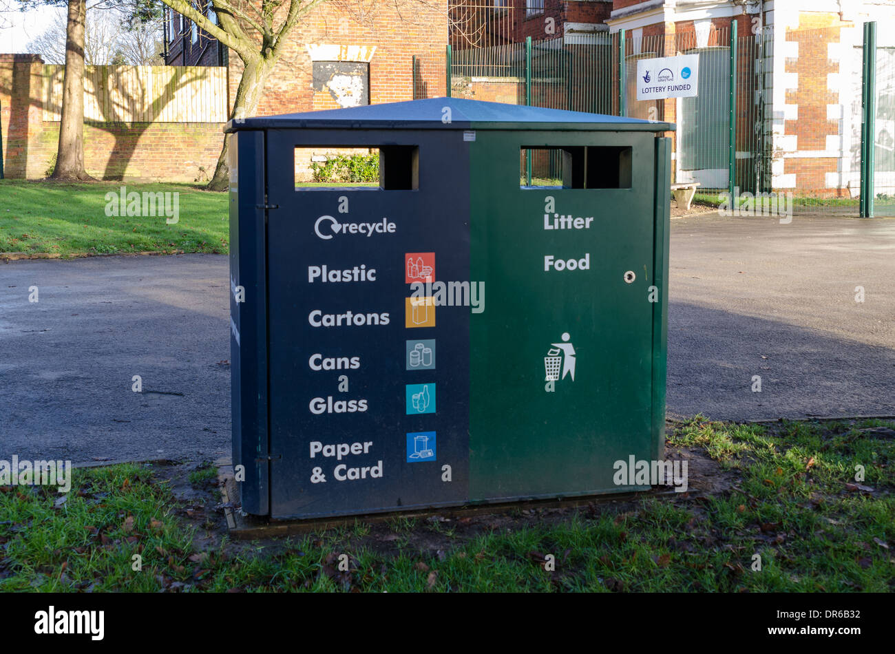 Recycling and litter bins Stock Photo Alamy