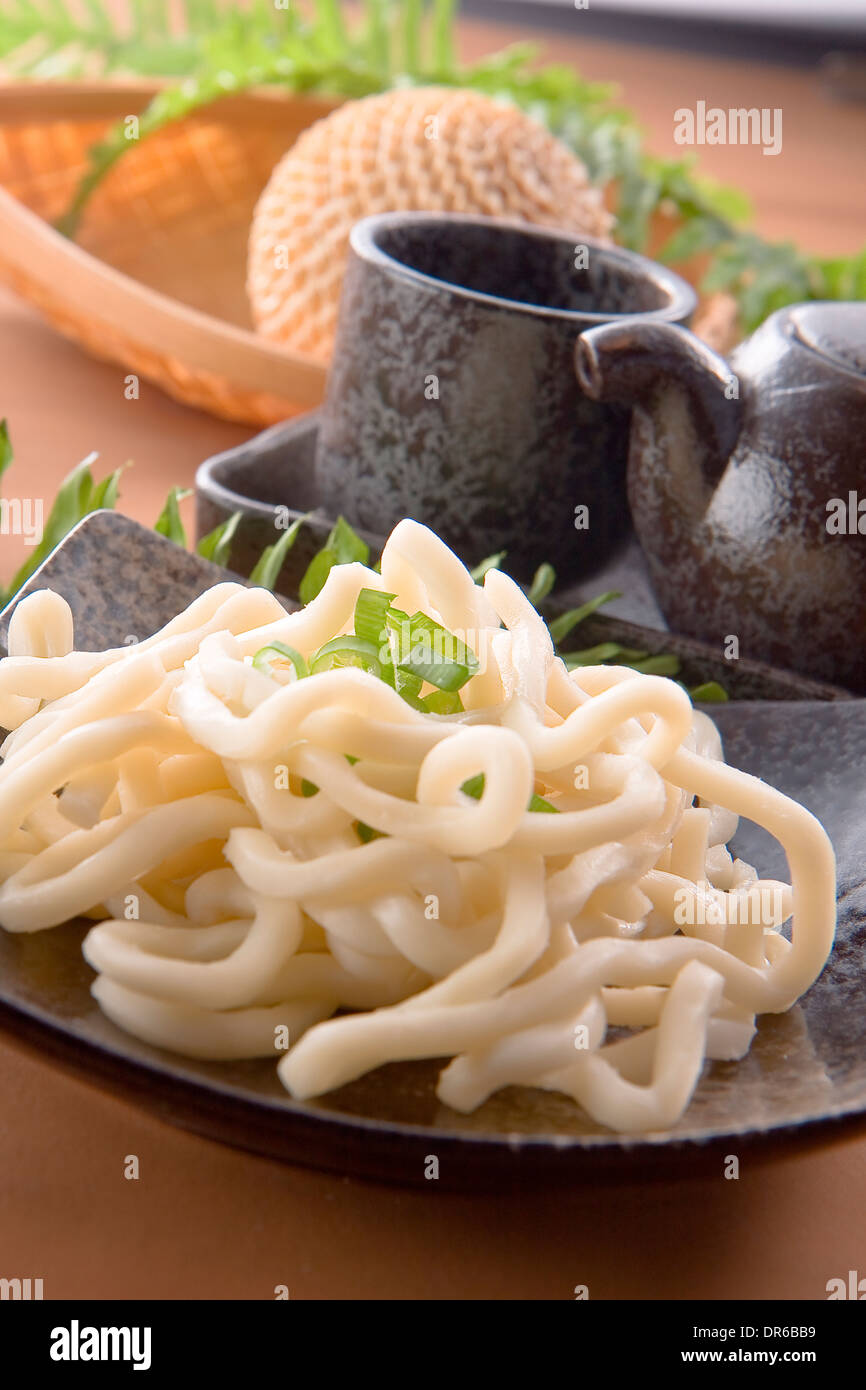 Udon on a plate Stock Photo