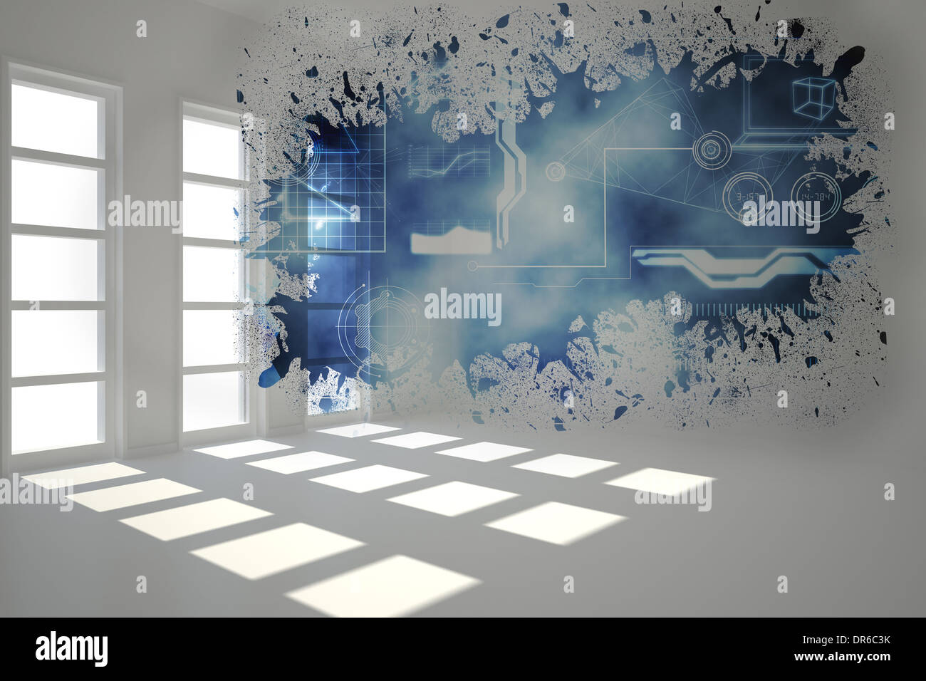 Splash showing technology interface Stock Photo