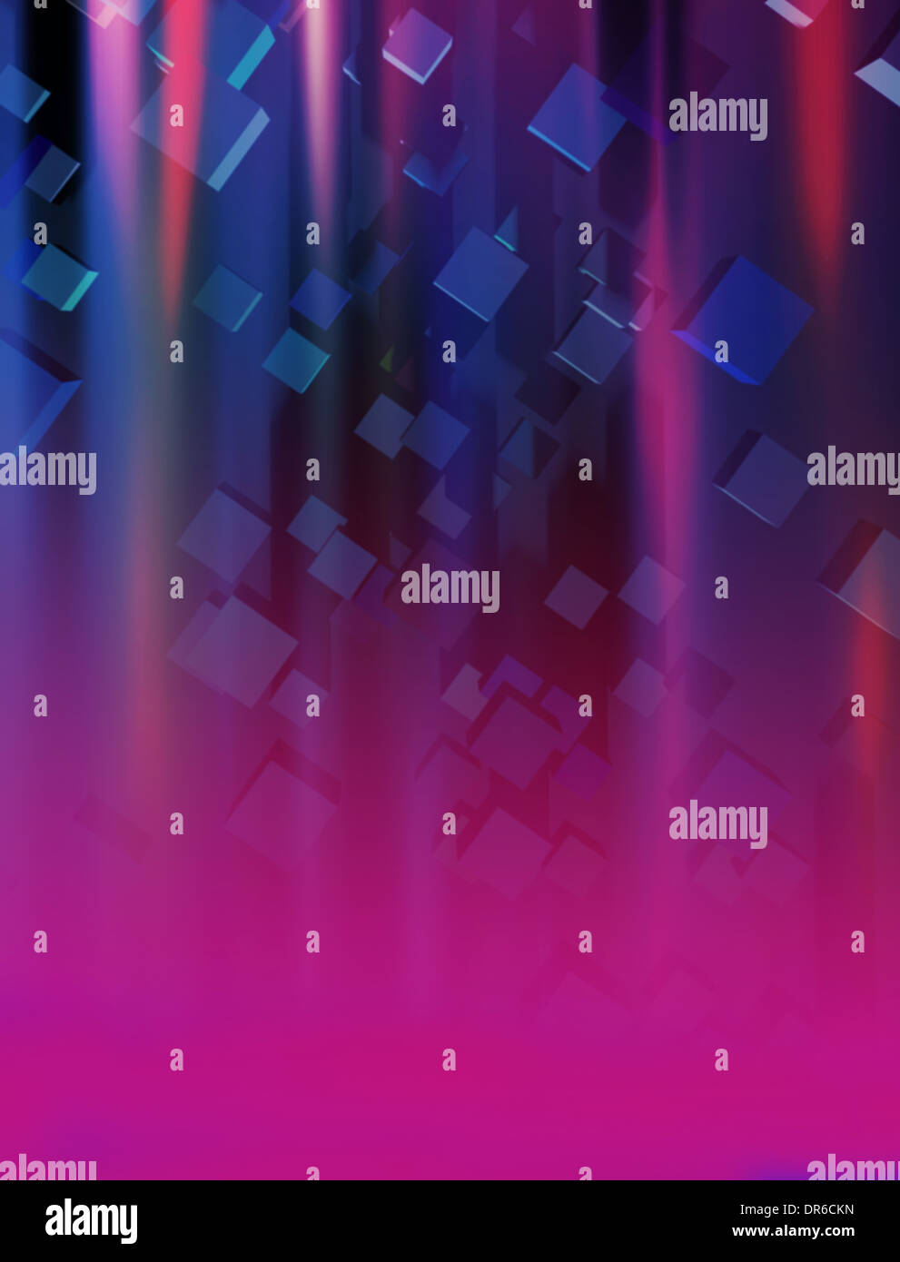 3d cubes and abstract neon lights background composition Stock Photo ...