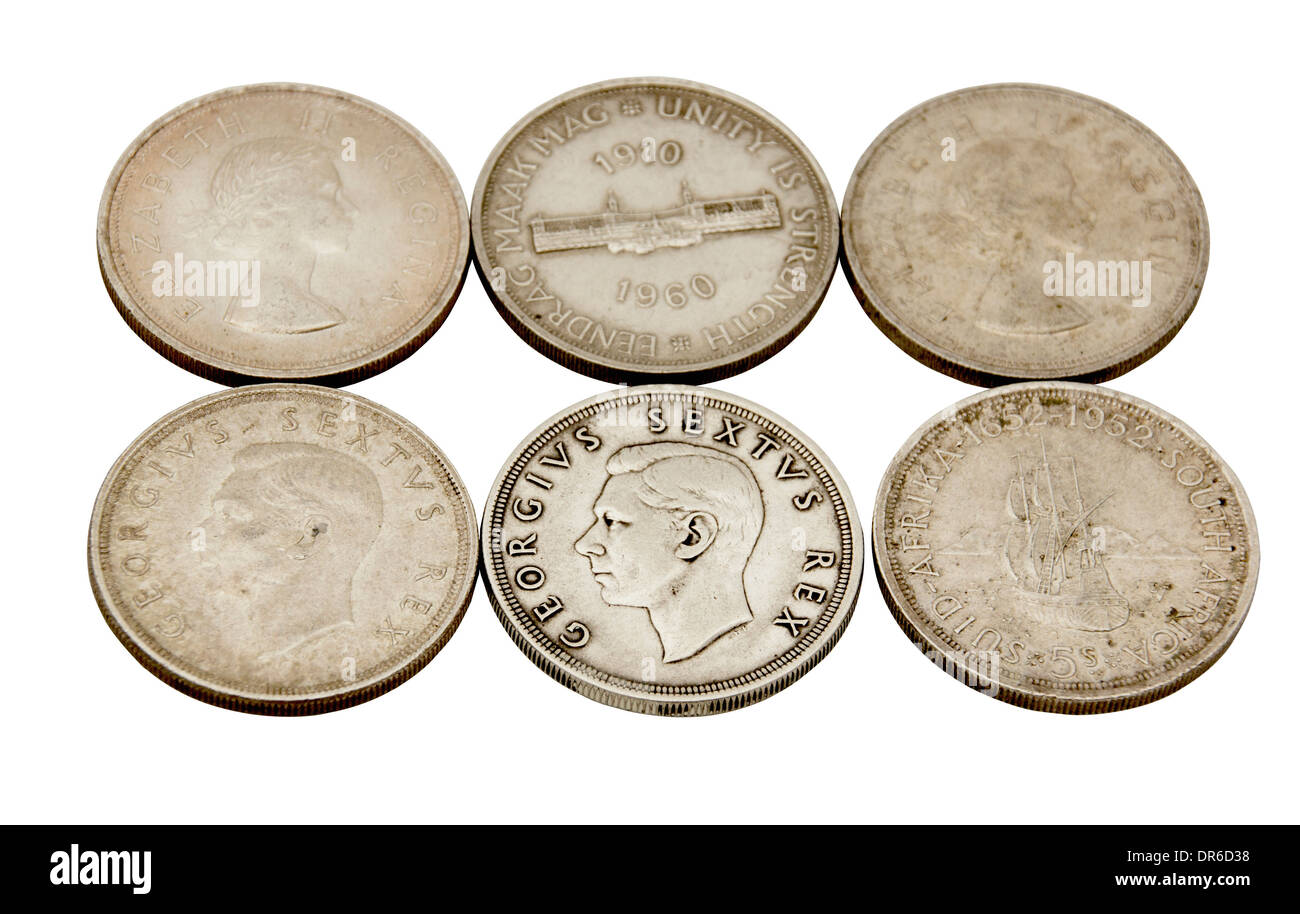 six vintage union of South Africa five shilling coins Stock Photo Alamy — free download