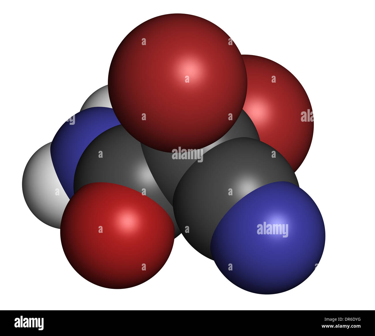 DBNPA (2,2-dibromo-3-nitrilopropionamide) biocide, chemical structure ...