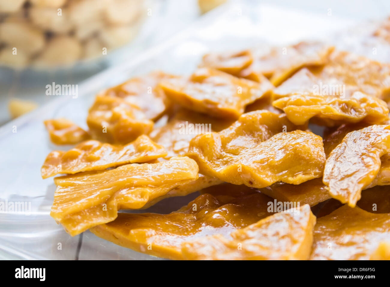 Toffee brittle made with Hawaiian macadamia nuts Stock Photo Alamy