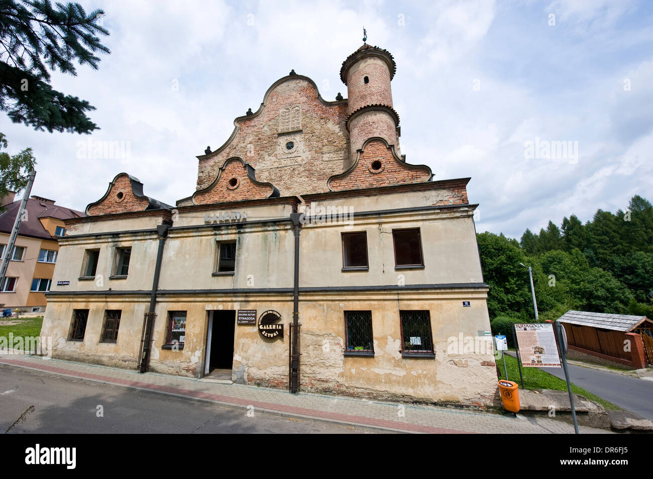 Old synagogue in Lesko, Subcarpathian Voivodship, SE Poland Stock Photo