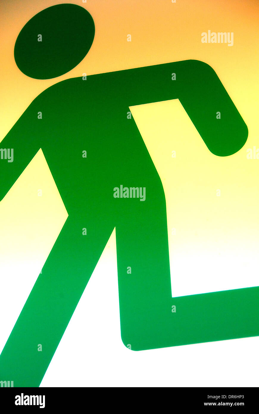 Emergency exit sign Stock Photo