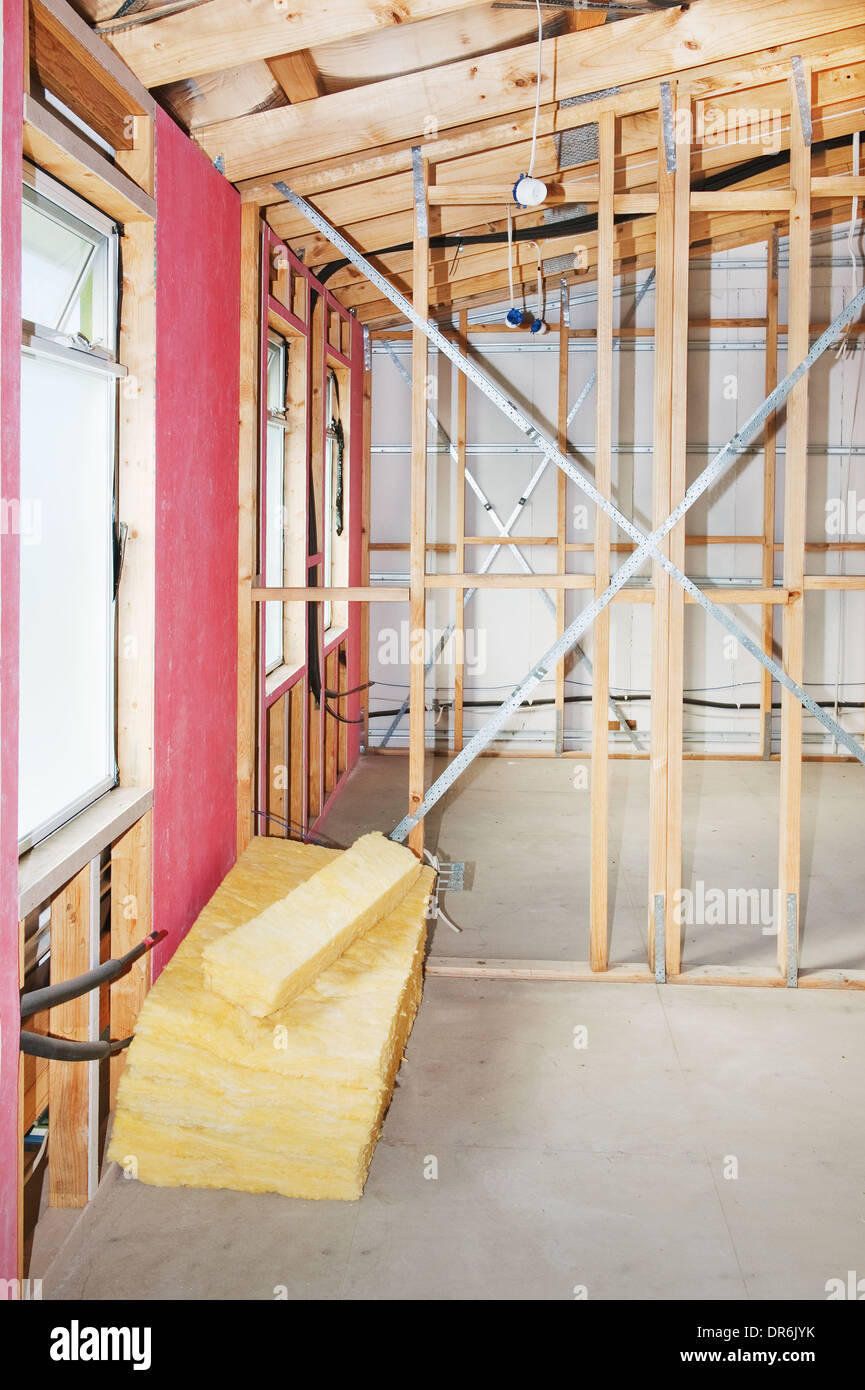 Interior view construction new residential home Stock Photo - Alamy