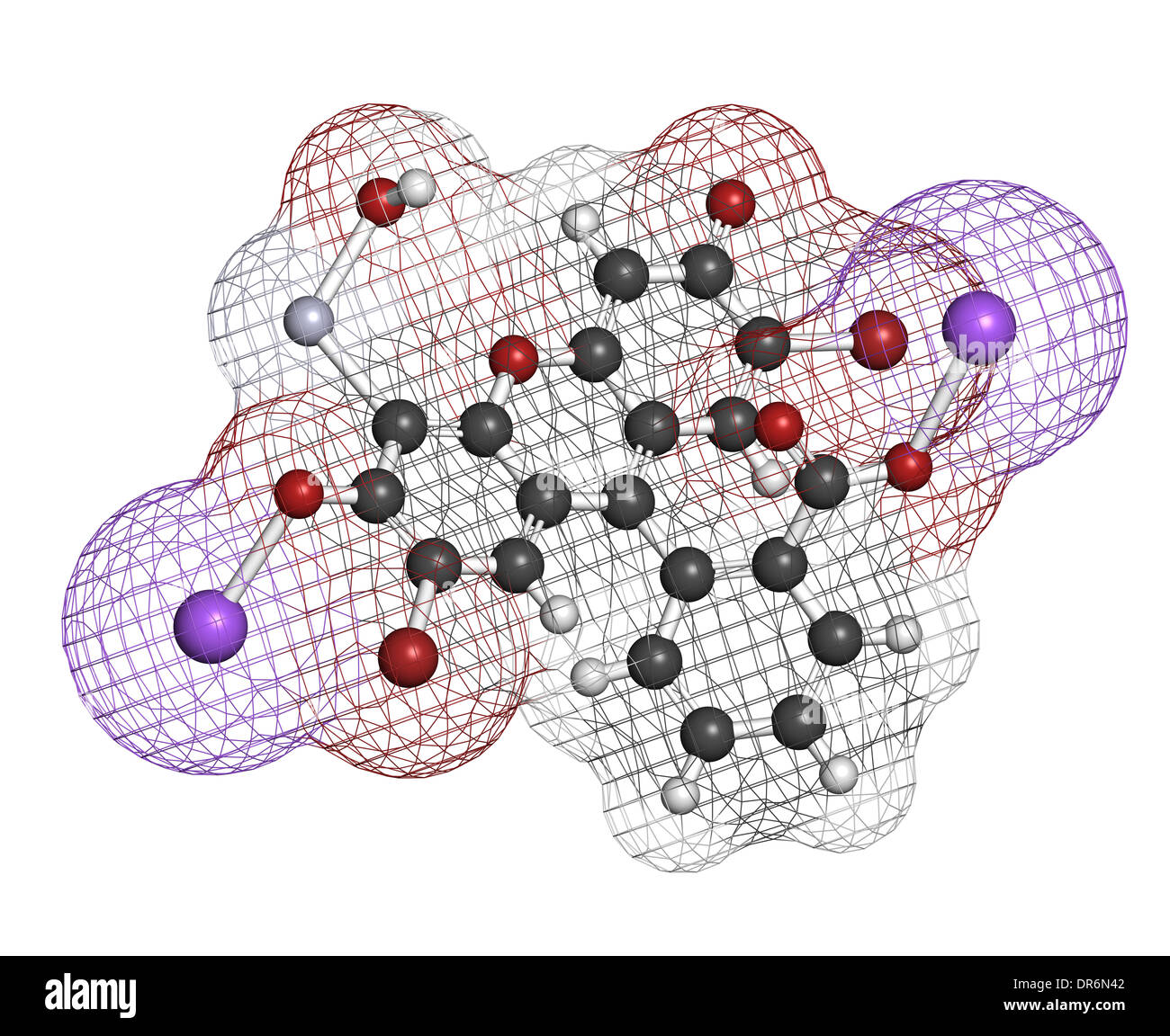 Merbromin Topical Antiseptic Molecule High Resolution Stock Photography ...
