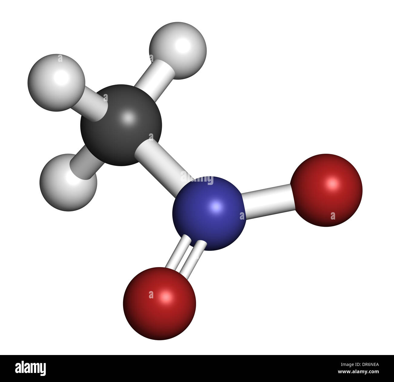 Nitromethane nitro fuel molecule. Used as fuel to power rockets, drag