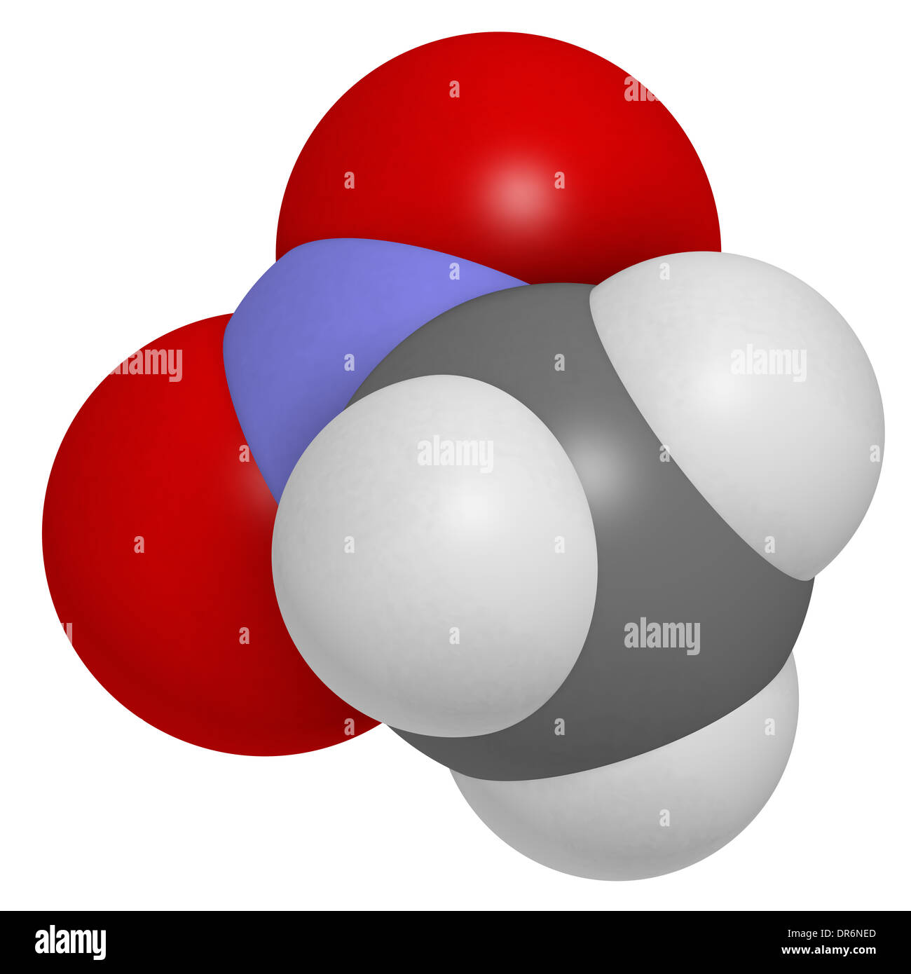 Nitromethane nitro fuel molecule. Used as fuel to power rockets, drag